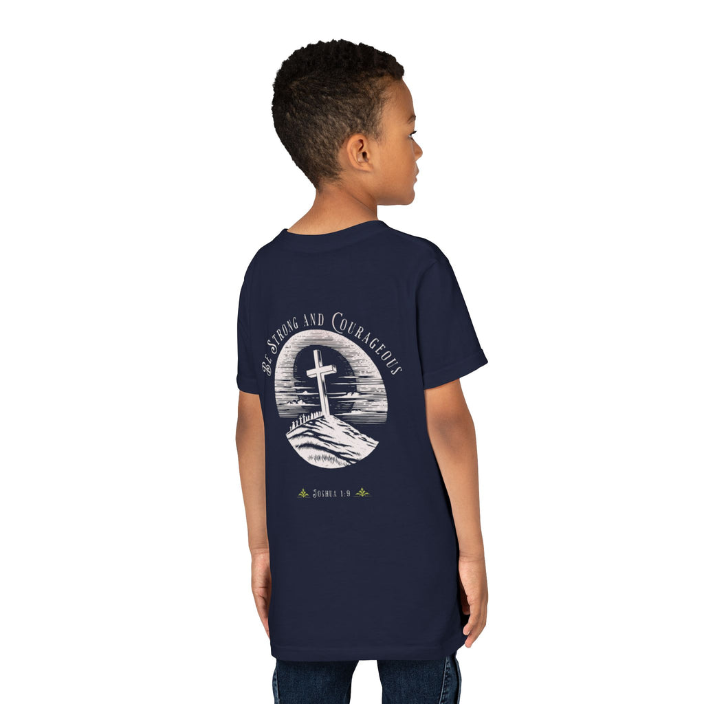 Youth Tee Be Strong and Courageous Faith T-Shirt