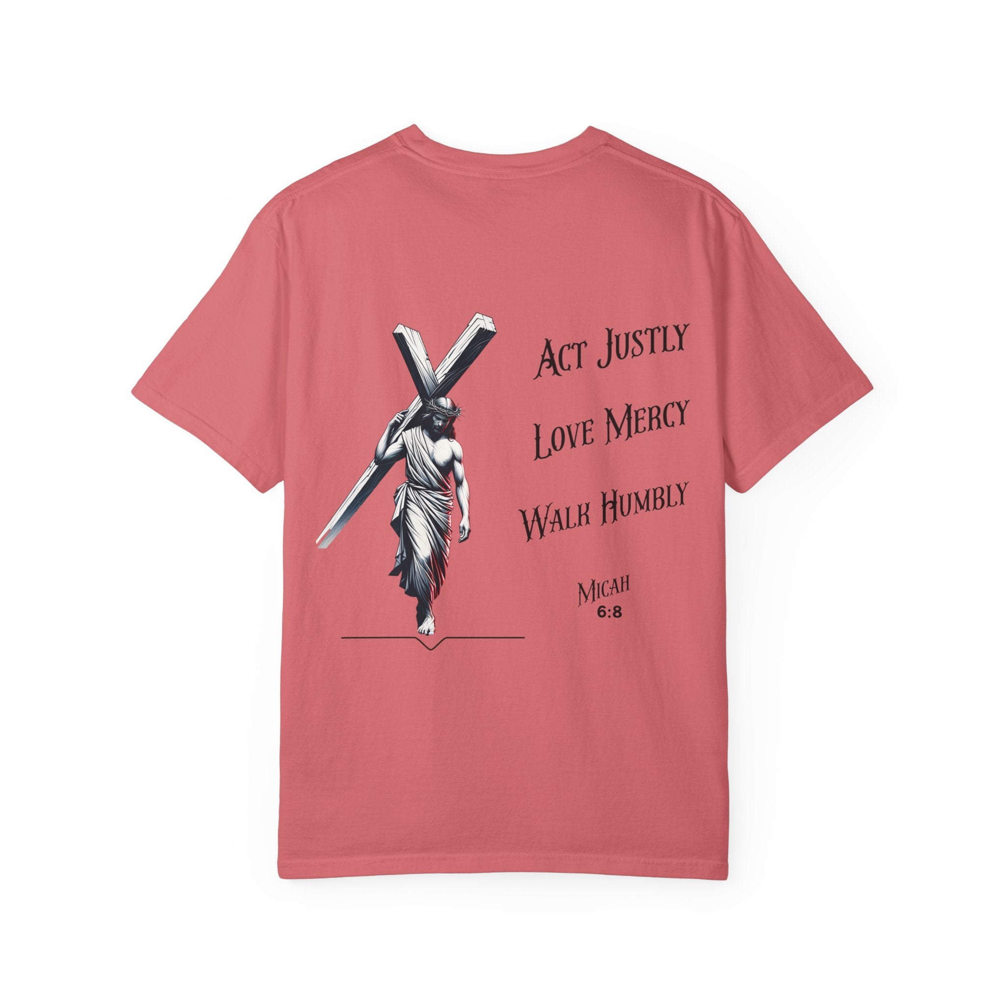 Men's Tee Scripture Verse Act Justly Love Mercy Walk Humbly