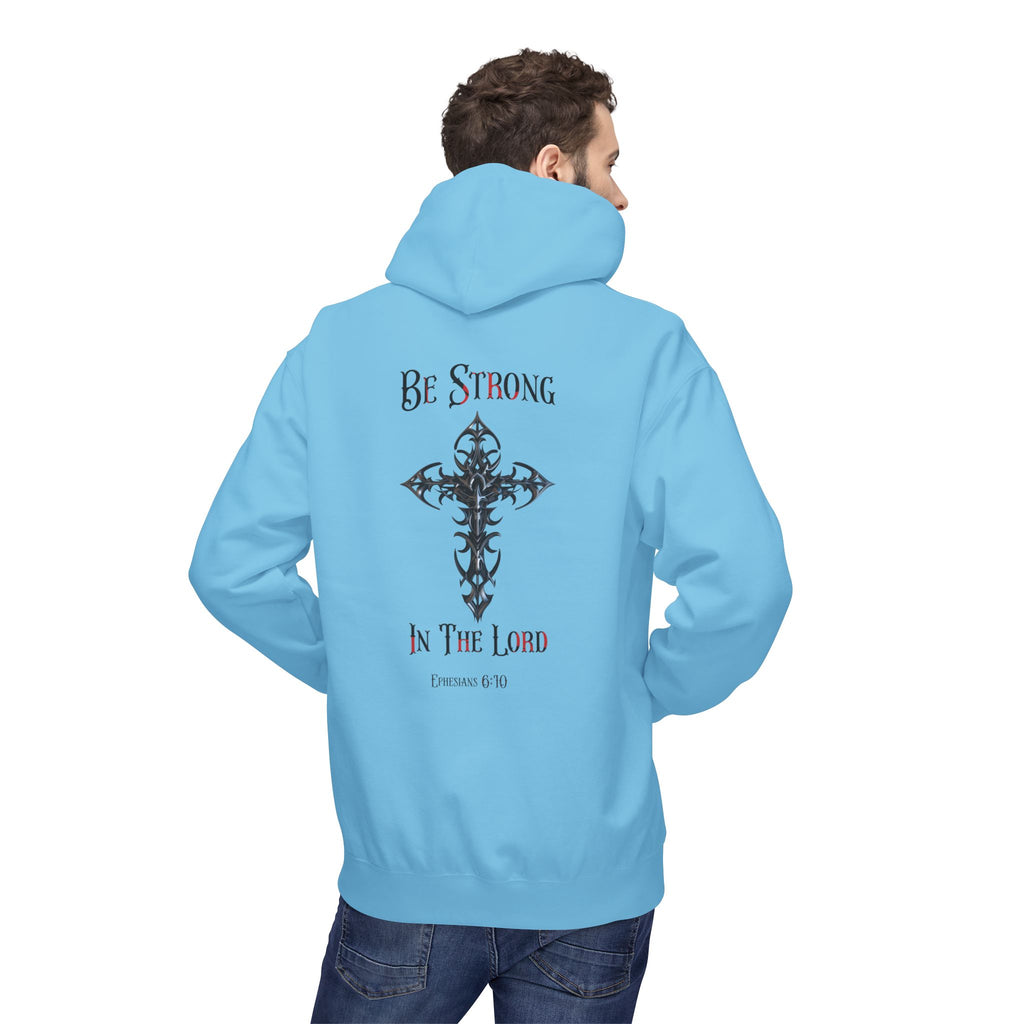 Christian Hoodie - Be Strong in the Lord Design