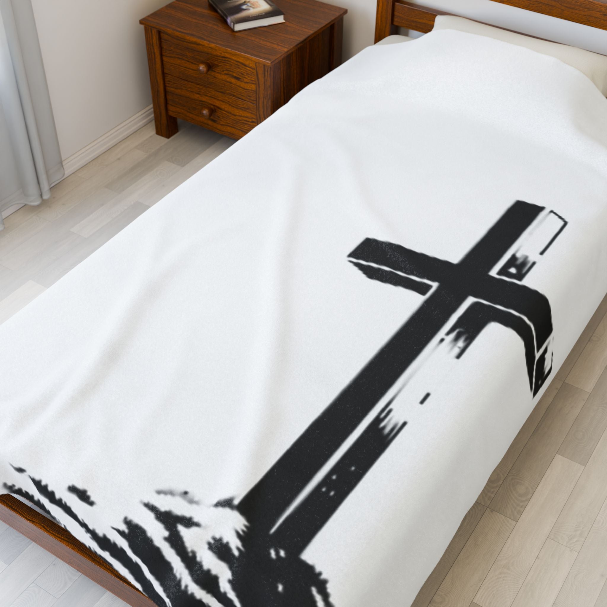 Cross Velveteen Plush Blanket