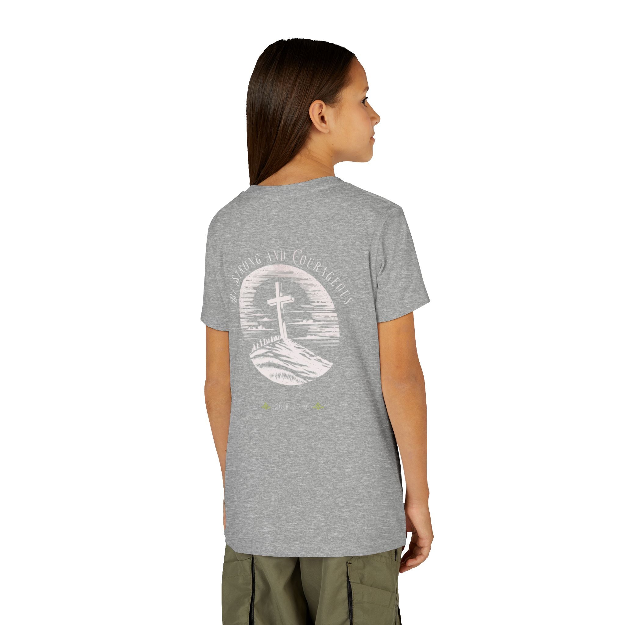 Youth Tee Be Strong and Courageous Faith T-Shirt