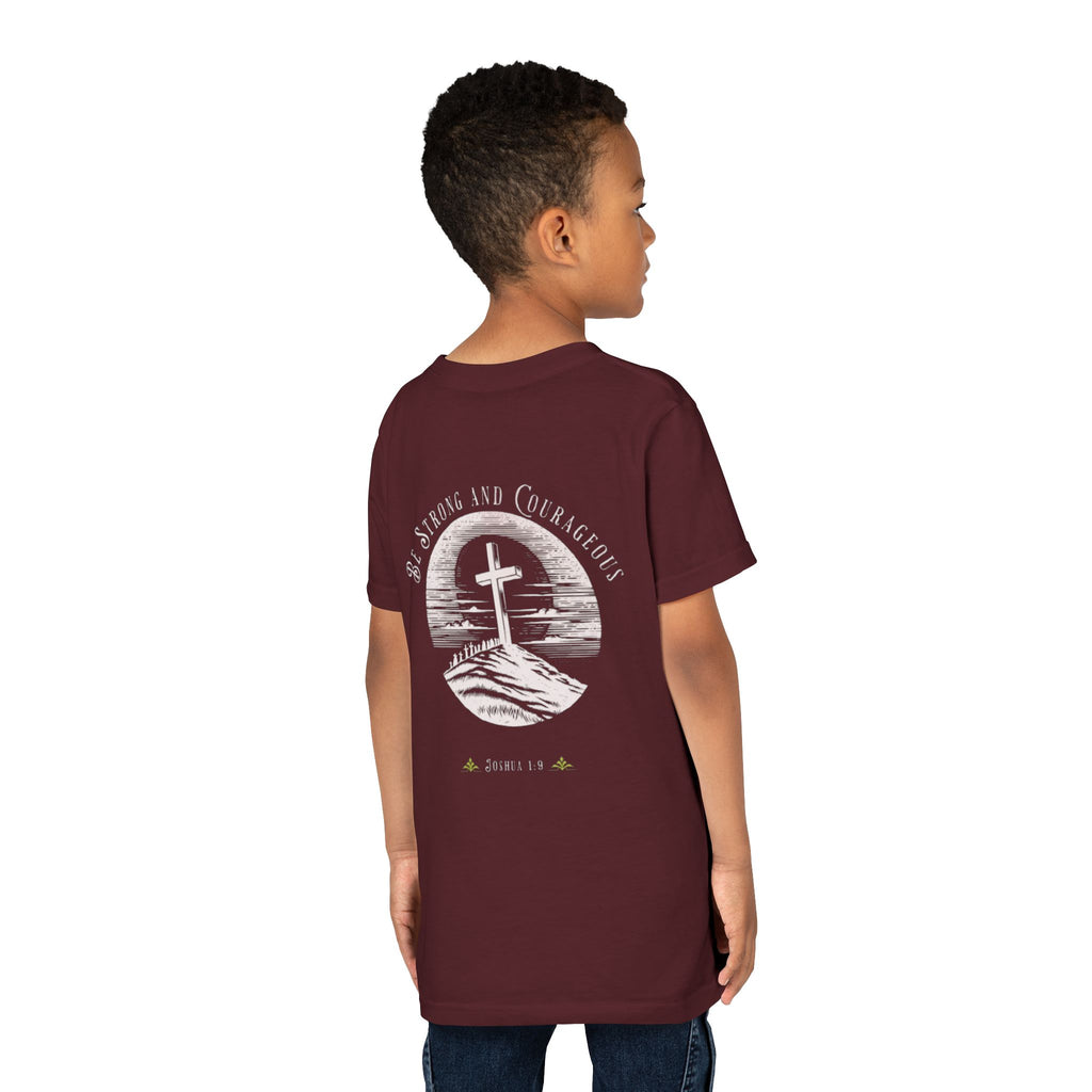 Youth Tee Be Strong and Courageous Faith T-Shirt