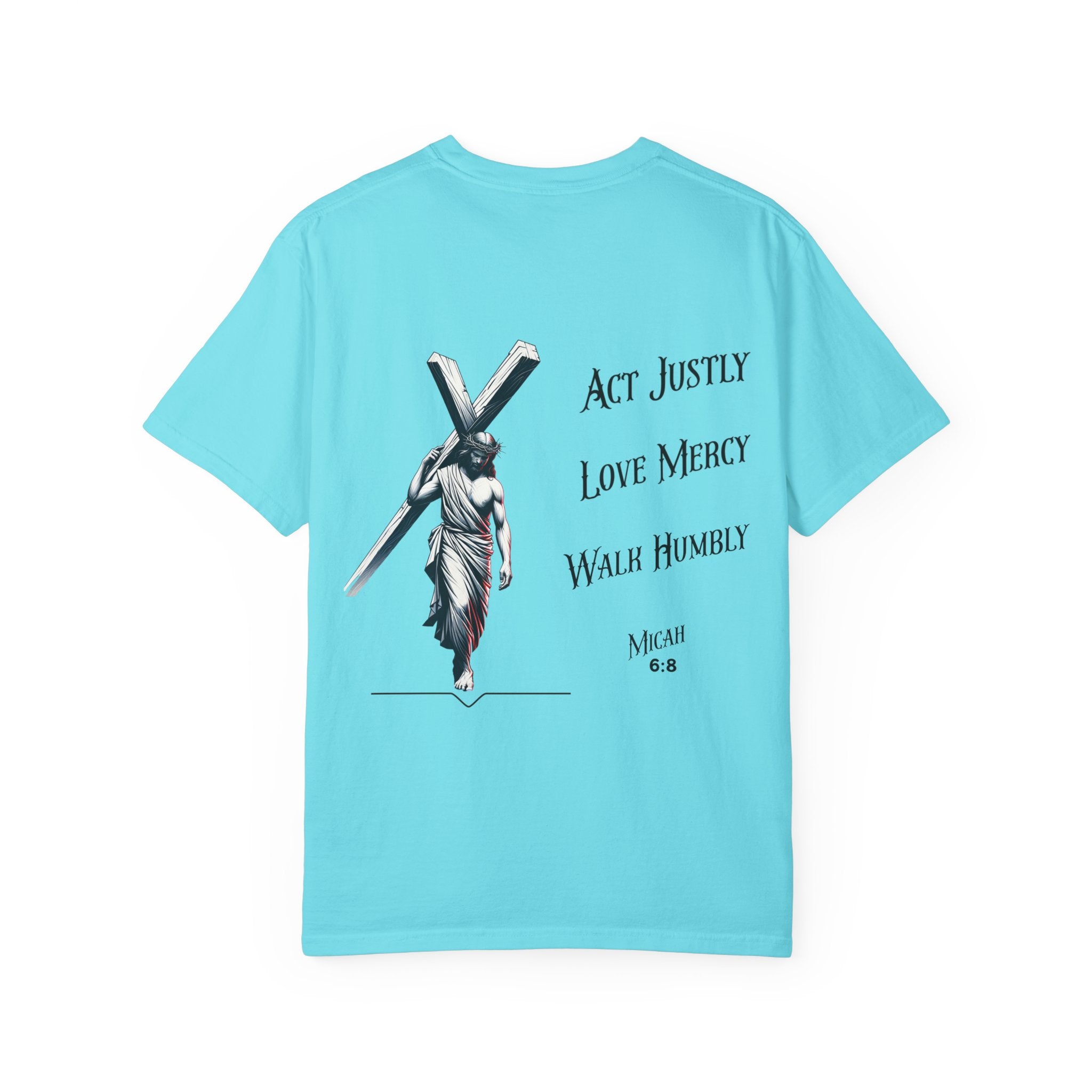Men's Tee Scripture Verse Act Justly Love Mercy Walk Humbly