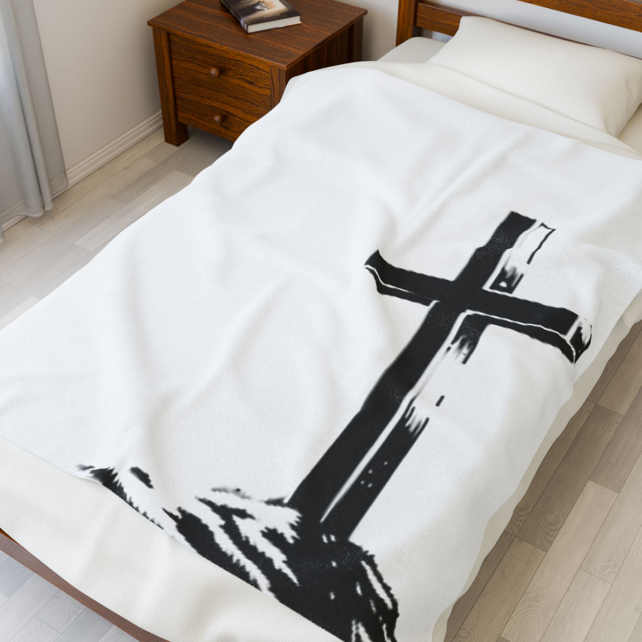 Cross Velveteen Plush Blanket