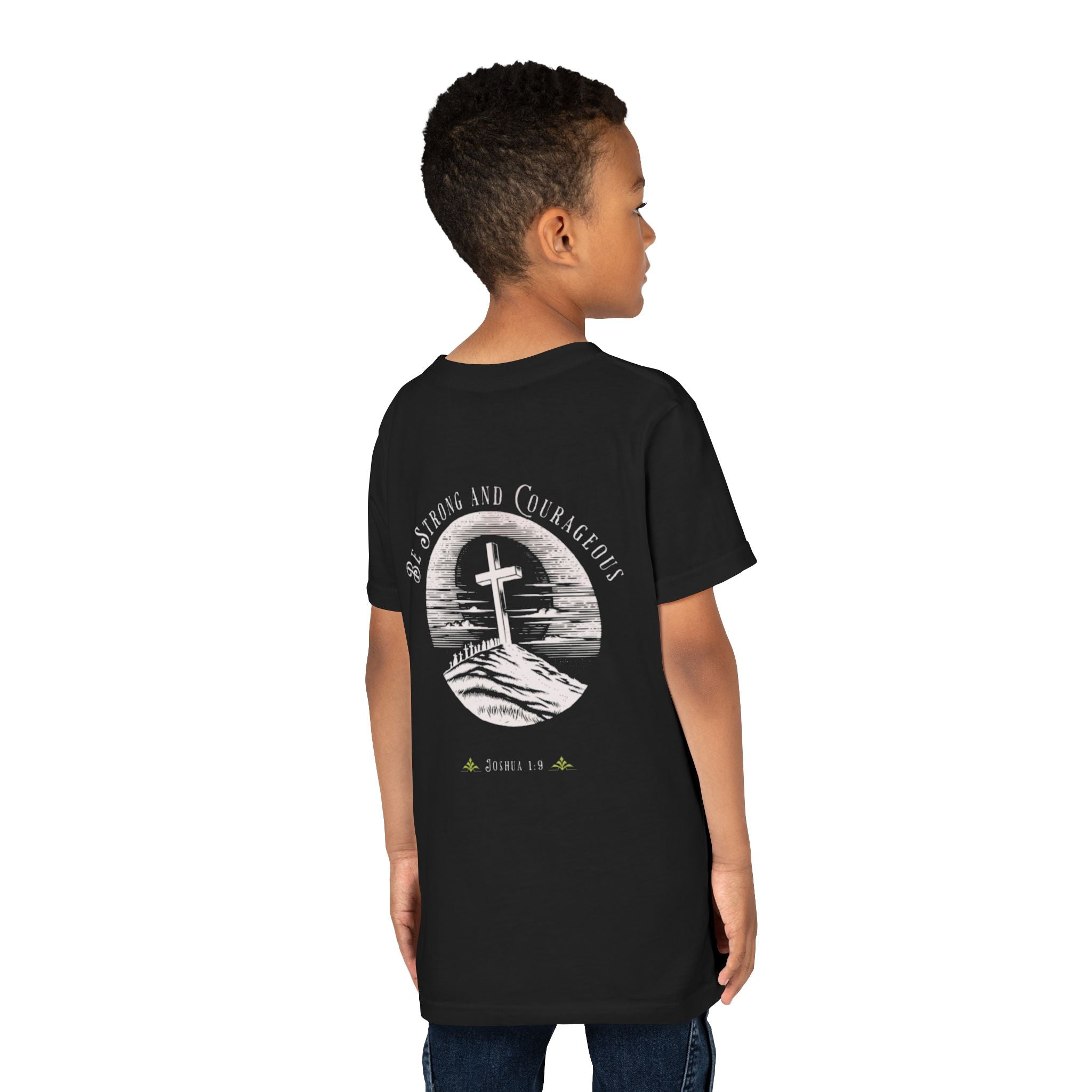 Youth Tee Be Strong and Courageous Faith T-Shirt