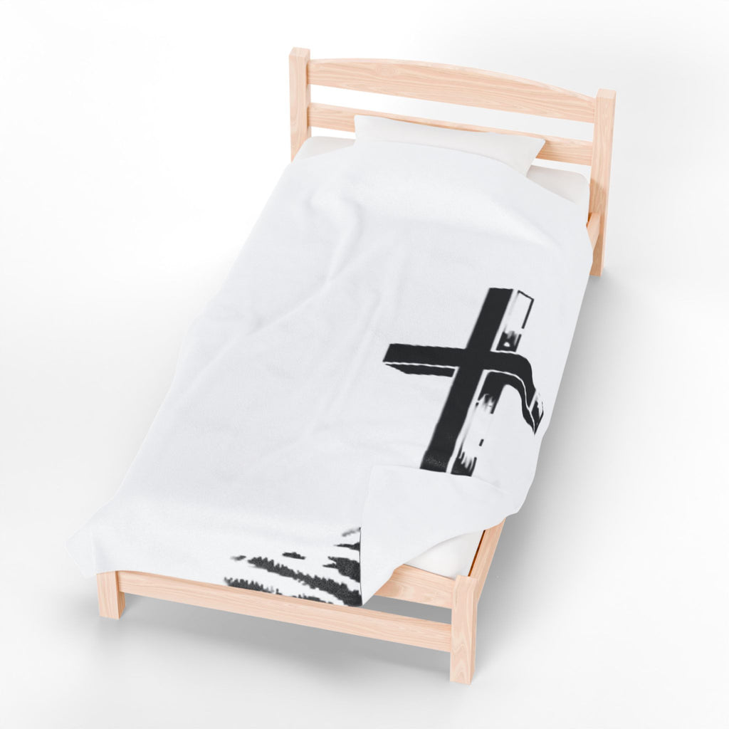 Cross Velveteen Plush Blanket