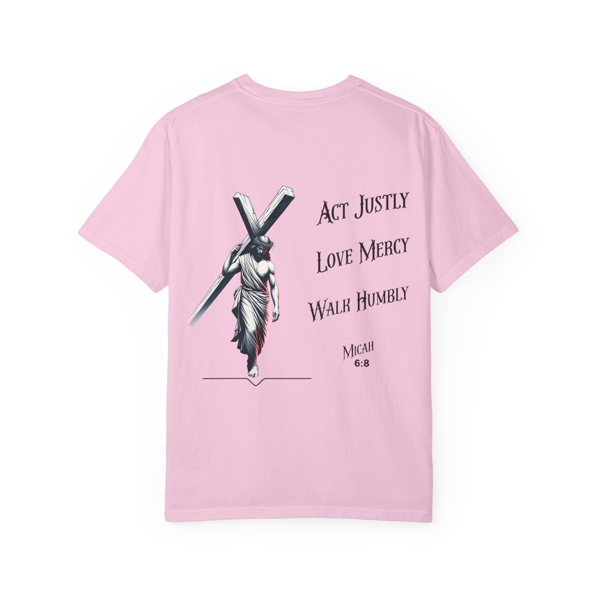 Men's Tee Scripture Verse Act Justly Love Mercy Walk Humbly