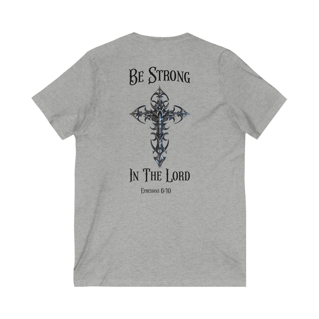 V-Neck Tee - Be Strong in the Lord