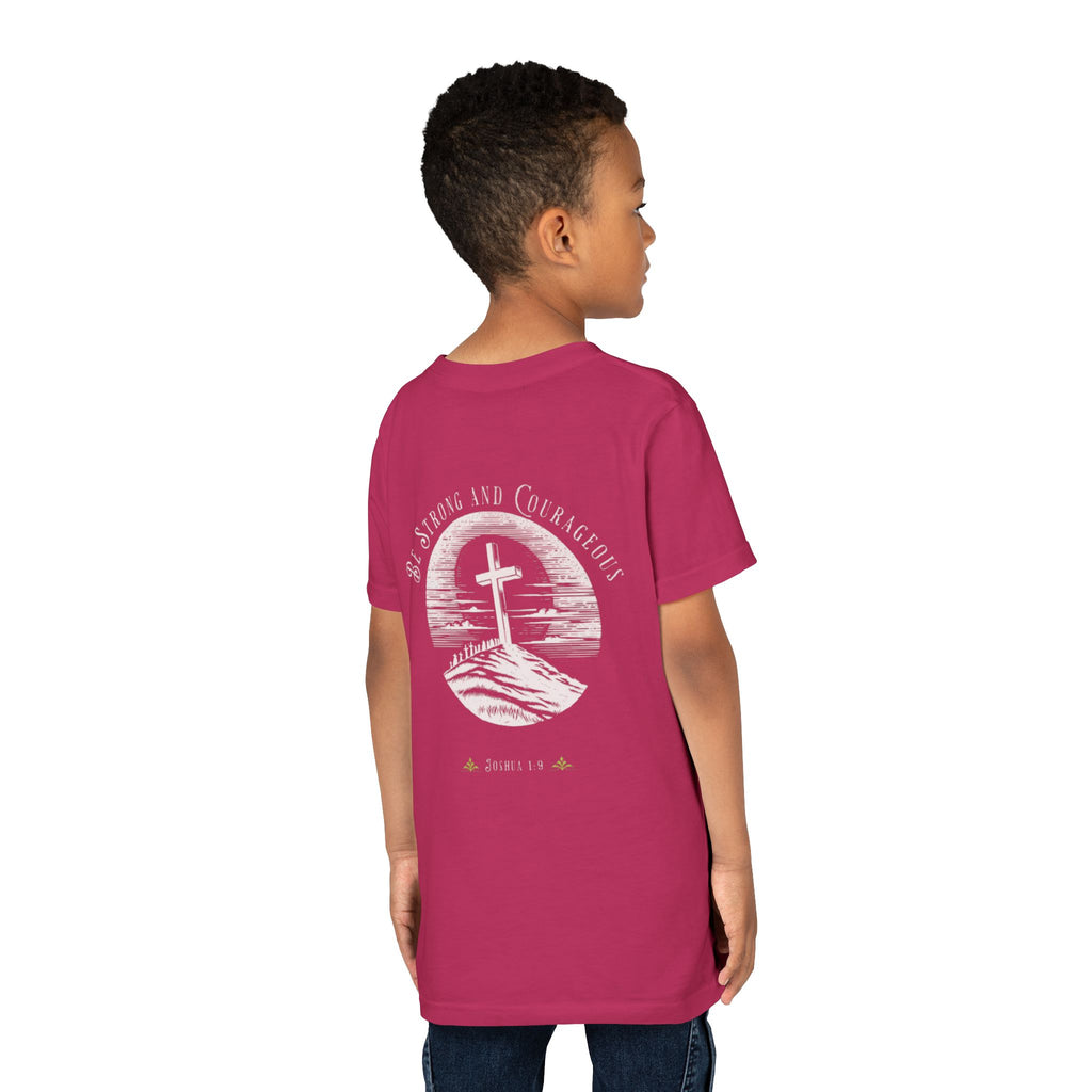 Youth Tee Be Strong and Courageous Faith T-Shirt