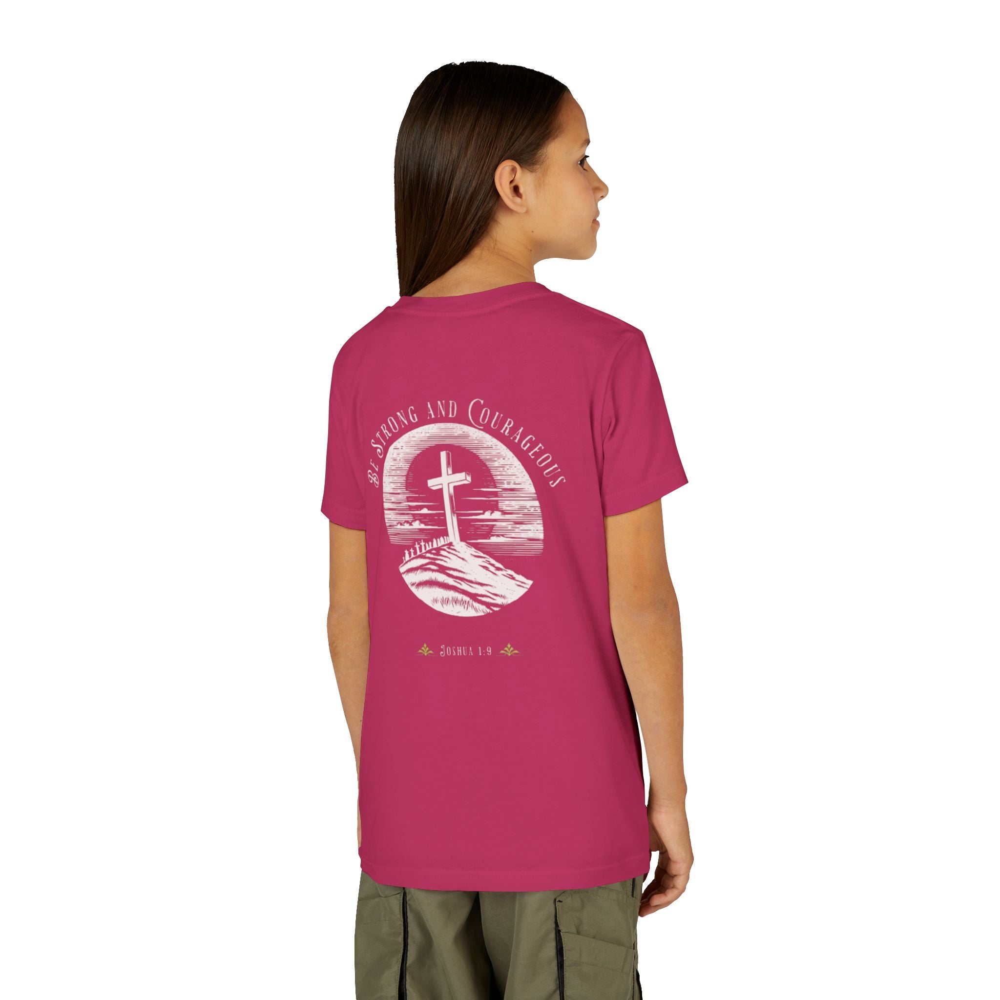 Youth Tee Be Strong and Courageous Faith T-Shirt