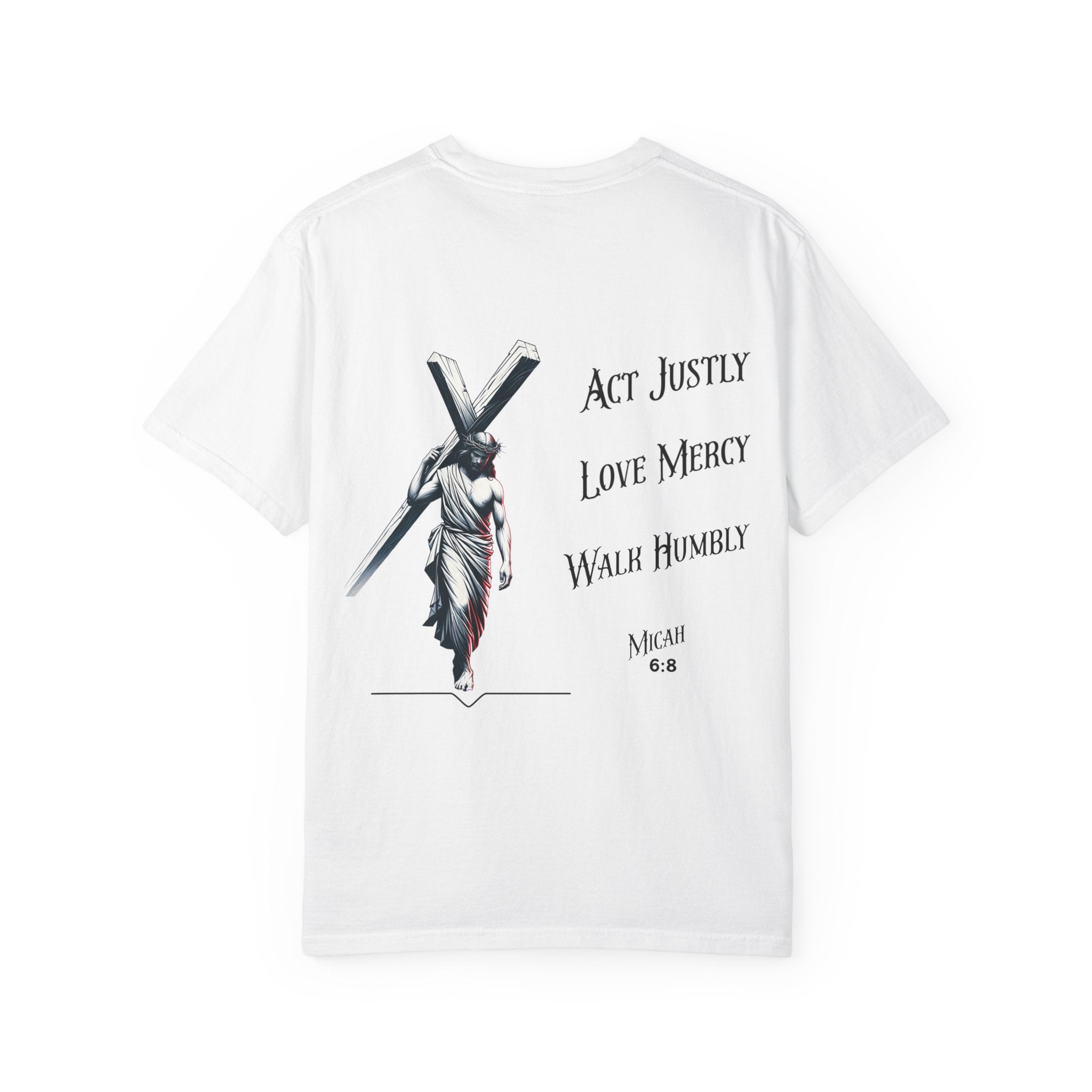 Men's Tee Scripture Verse Act Justly Love Mercy Walk Humbly