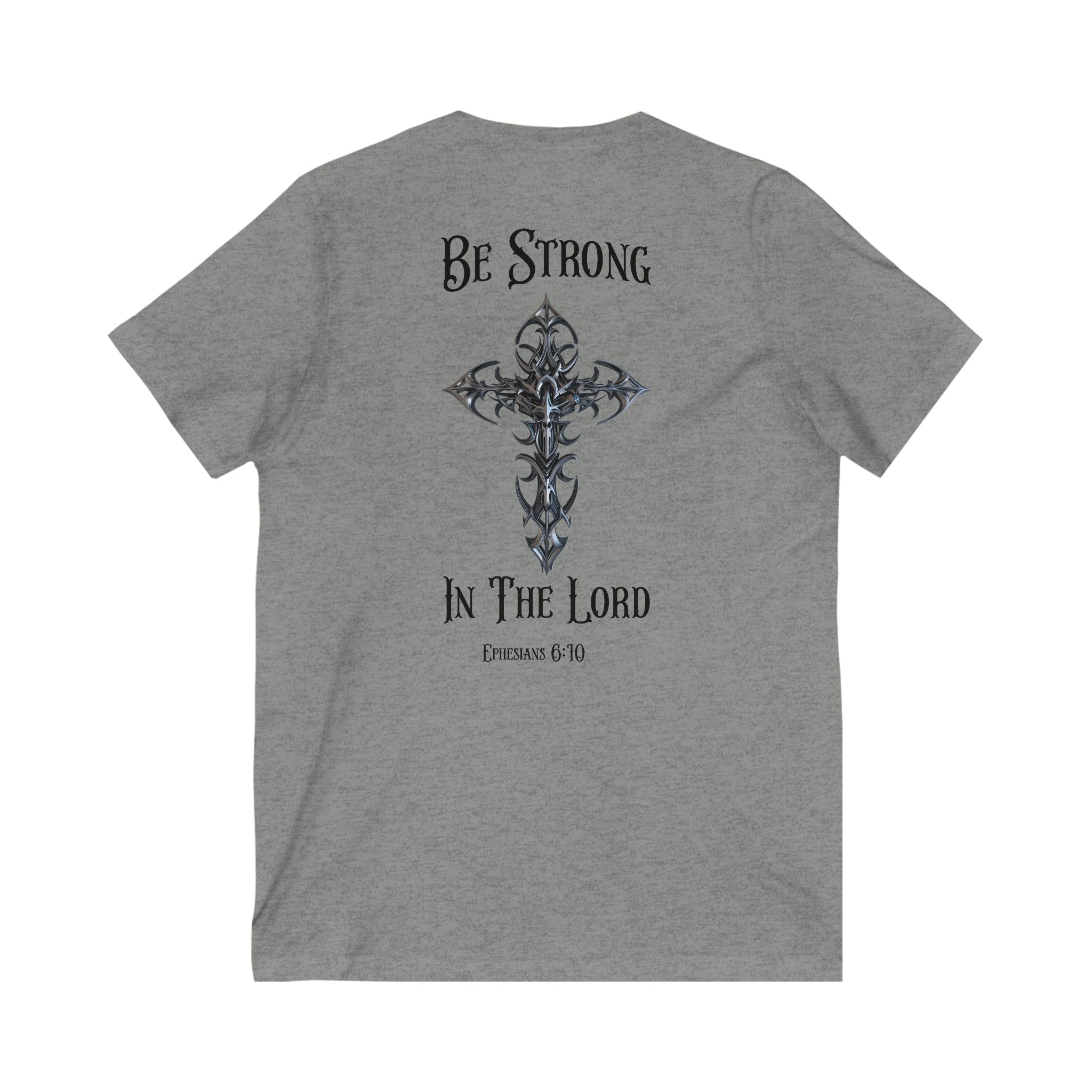 V-Neck Tee - Be Strong in the Lord