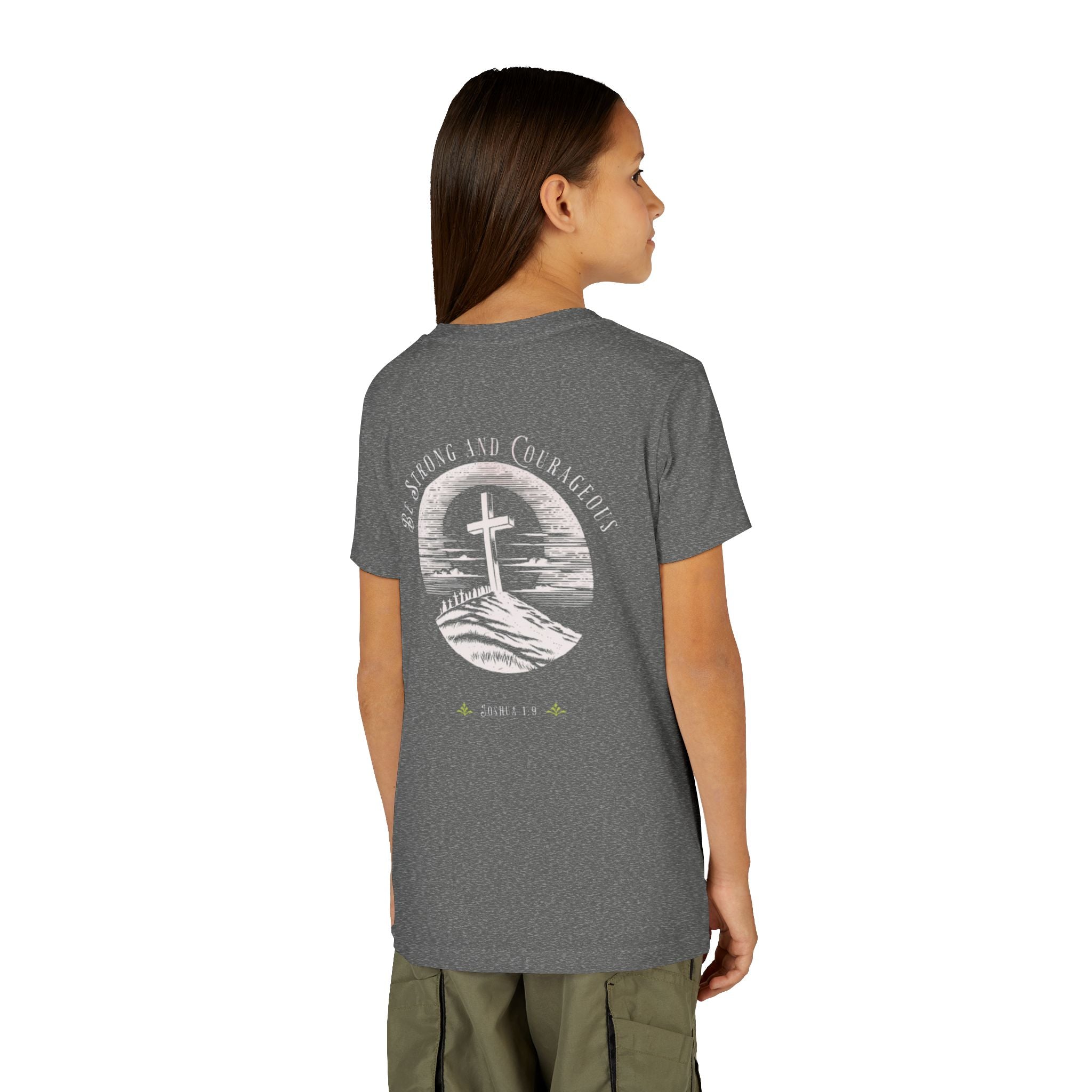 Youth Tee Be Strong and Courageous Faith T-Shirt