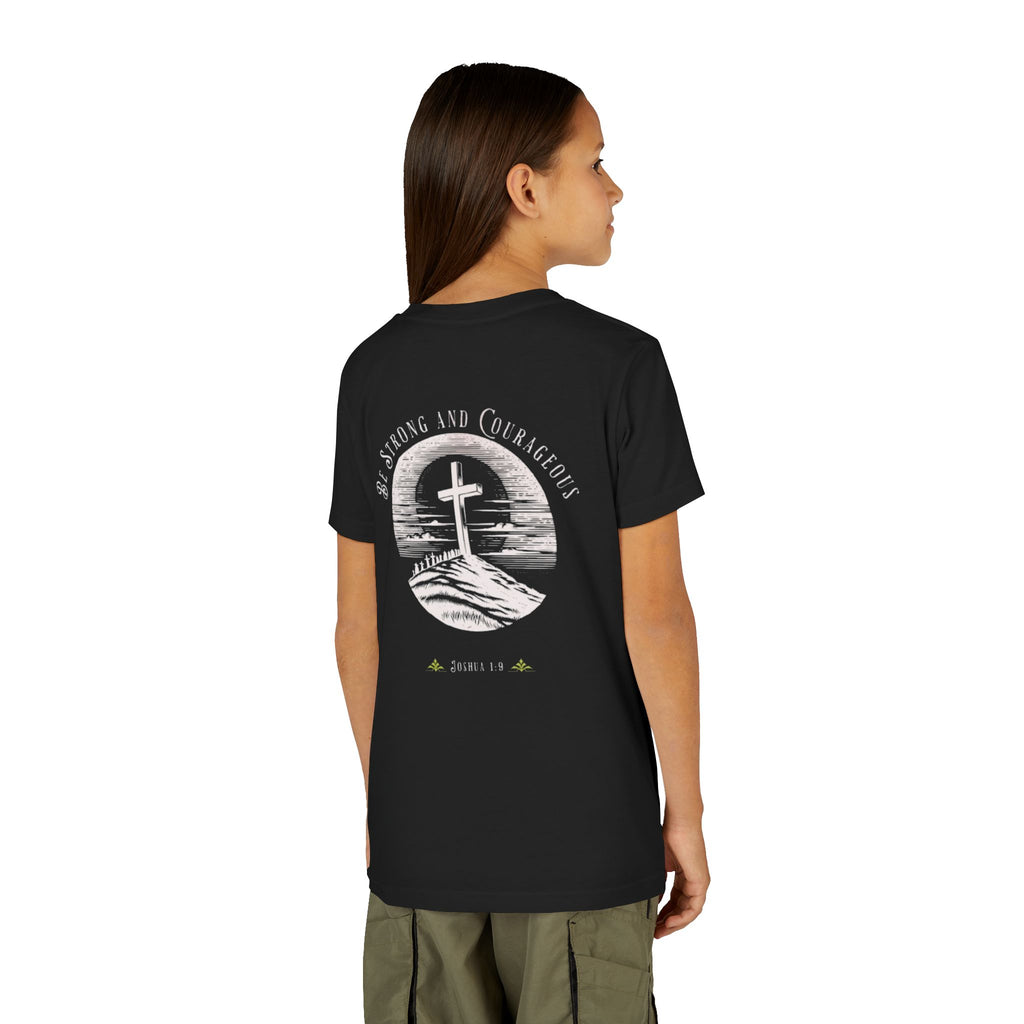 Youth Tee Be Strong and Courageous Faith T-Shirt