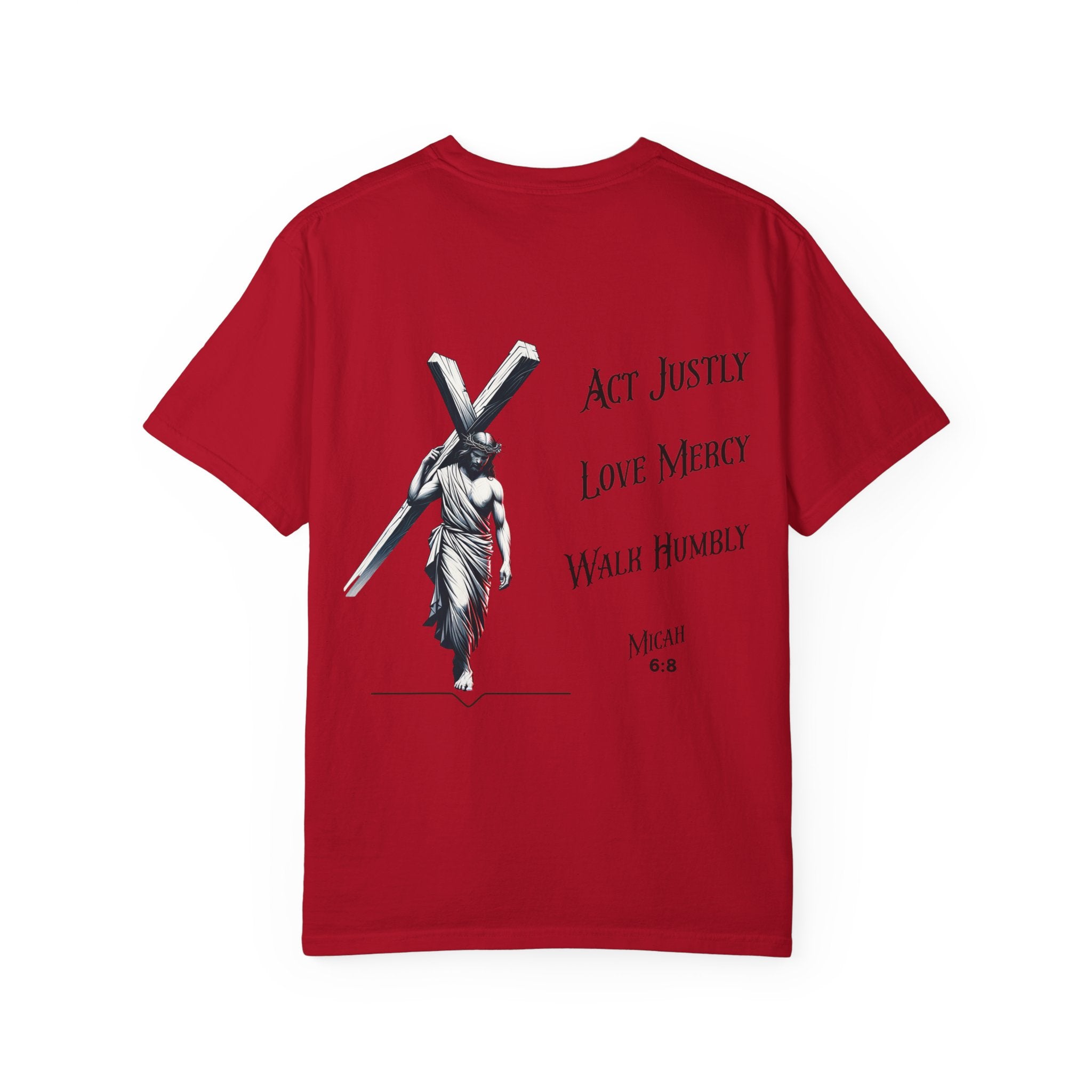 Men's Tee Scripture Verse Act Justly Love Mercy Walk Humbly