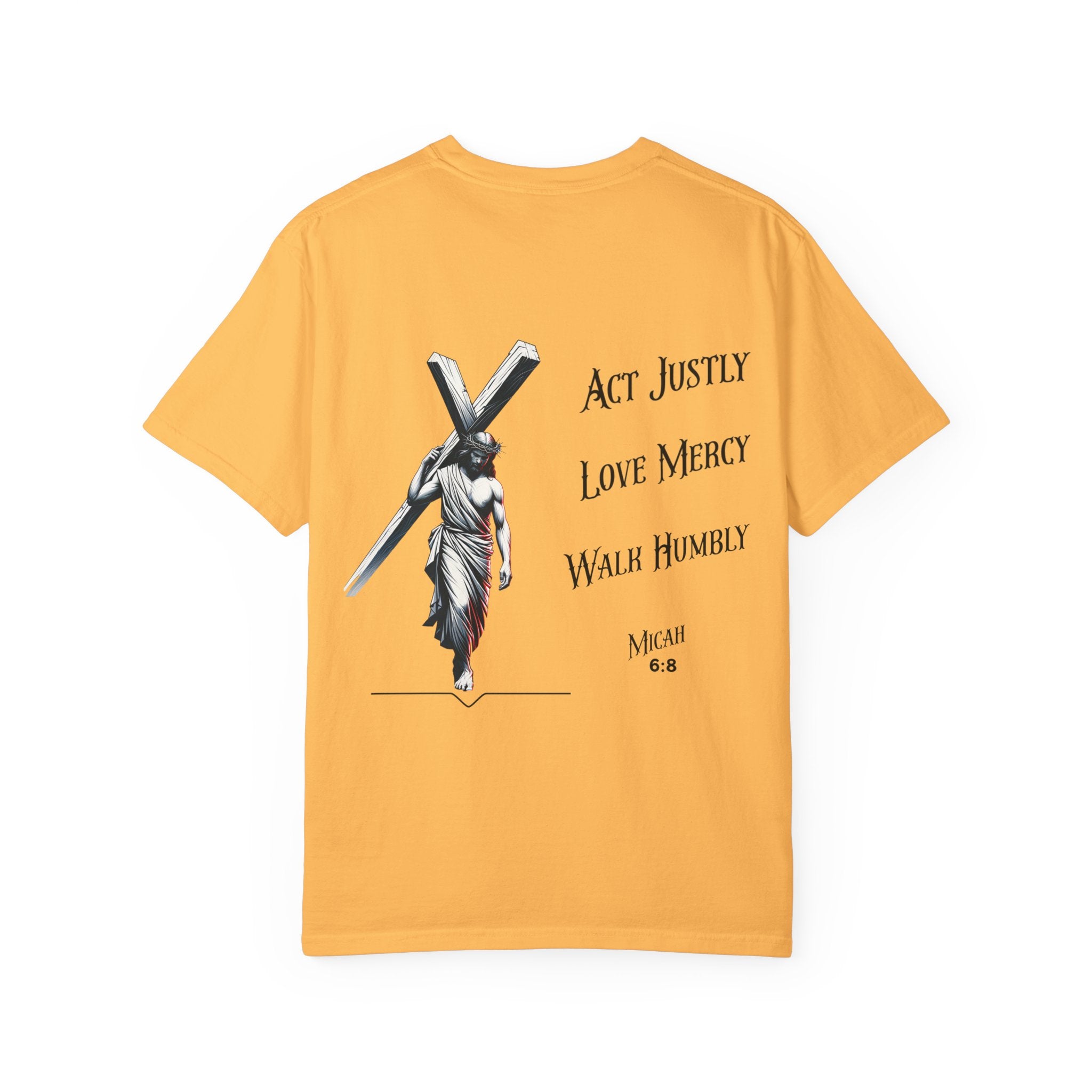 Men's Tee Scripture Verse Act Justly Love Mercy Walk Humbly