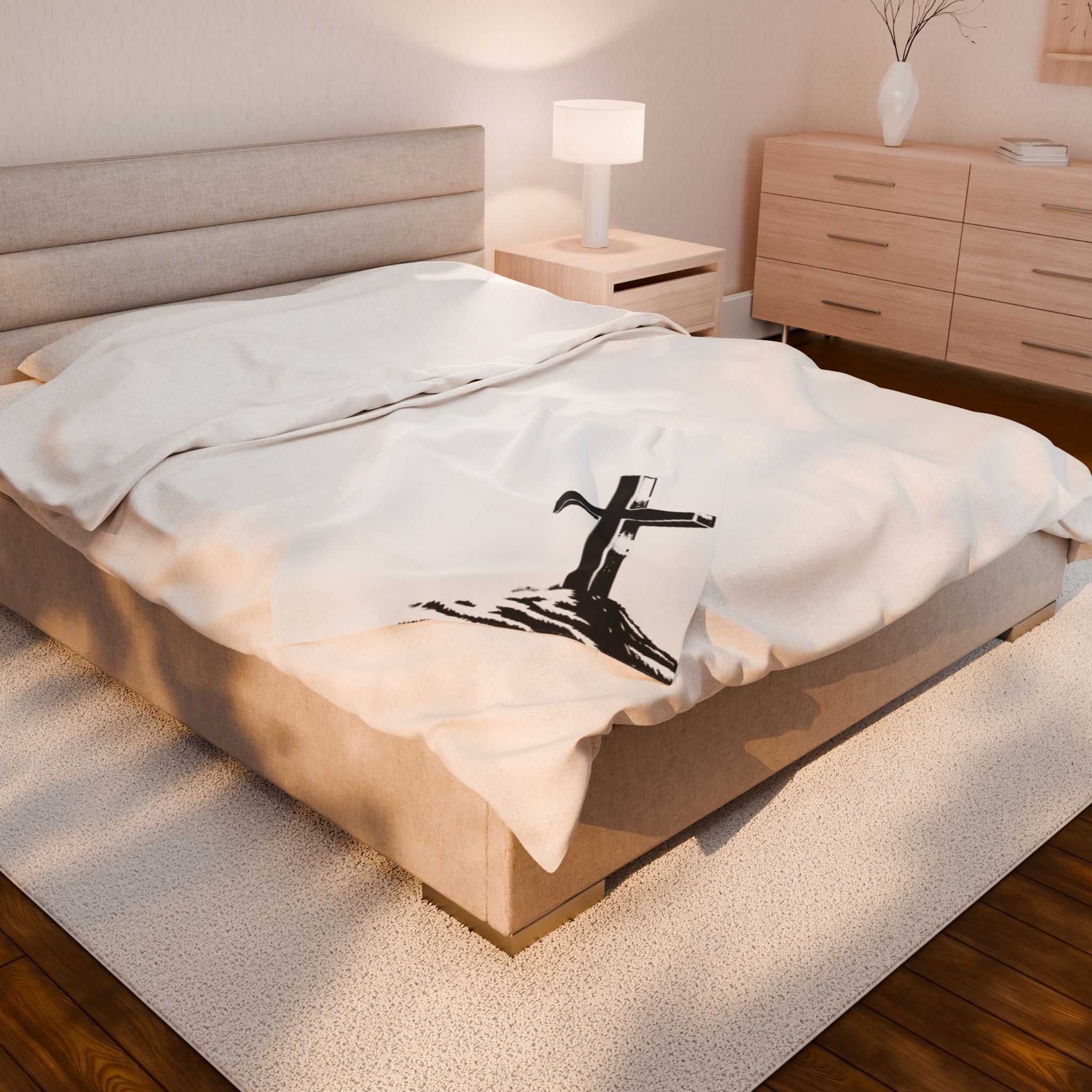 Cross Velveteen Plush Blanket