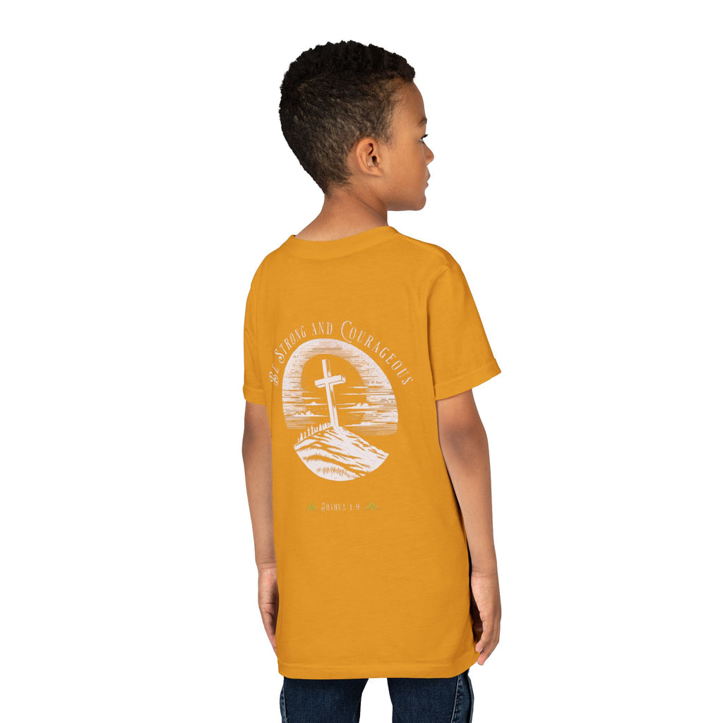 Youth Tee Be Strong and Courageous Faith T-Shirt