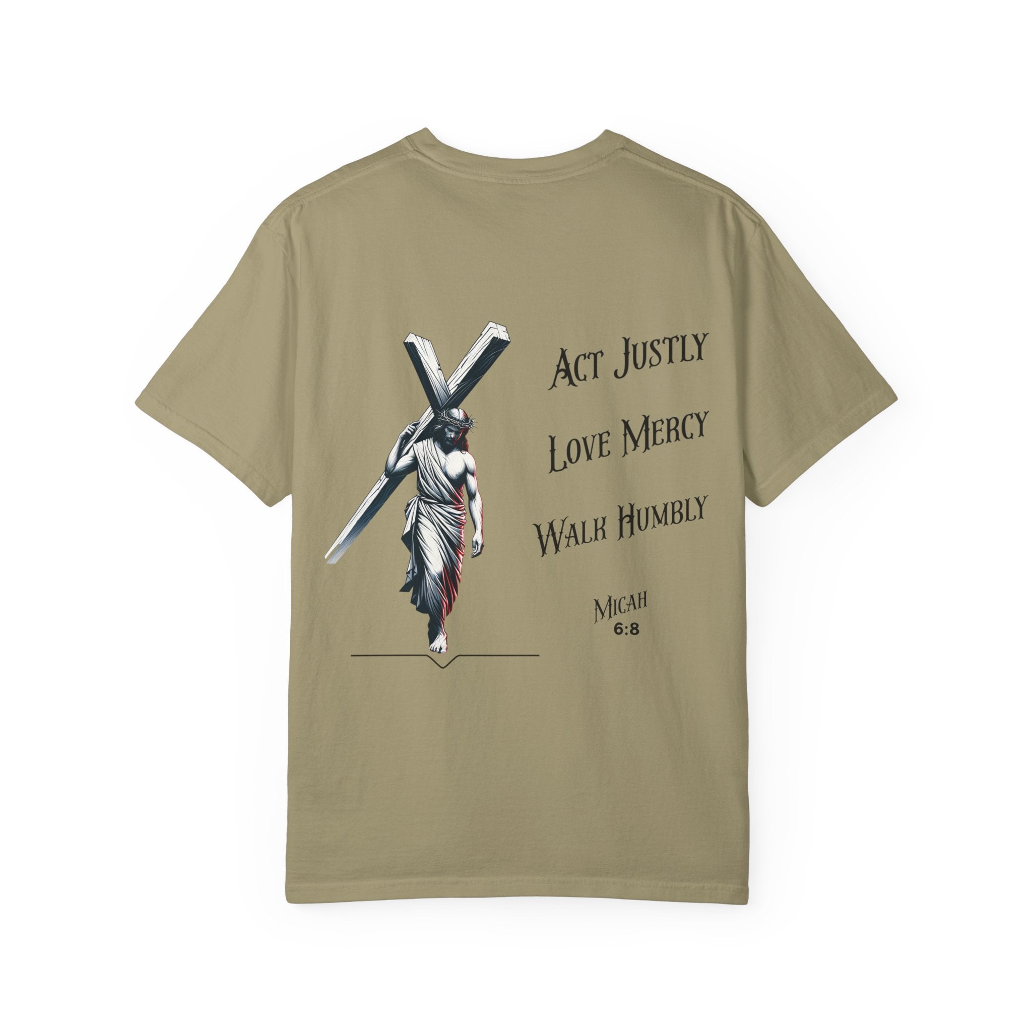 Men's Tee Scripture Verse Act Justly Love Mercy Walk Humbly
