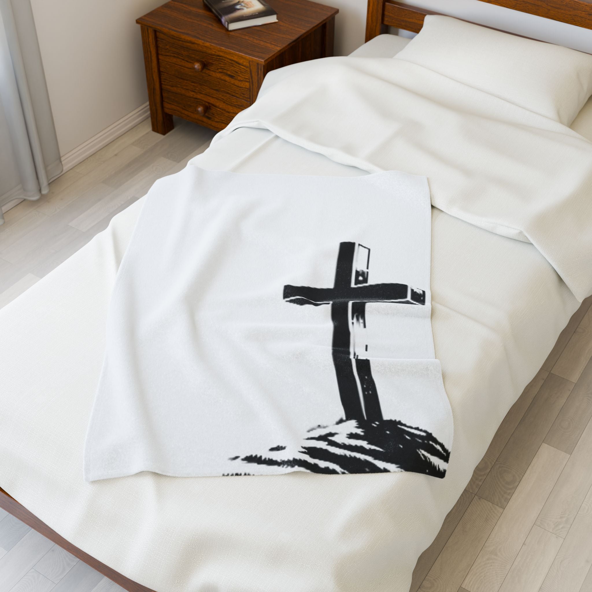 Cross Velveteen Plush Blanket