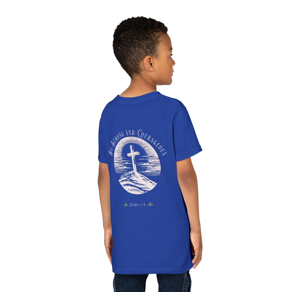 Youth Tee Be Strong and Courageous Faith T-Shirt
