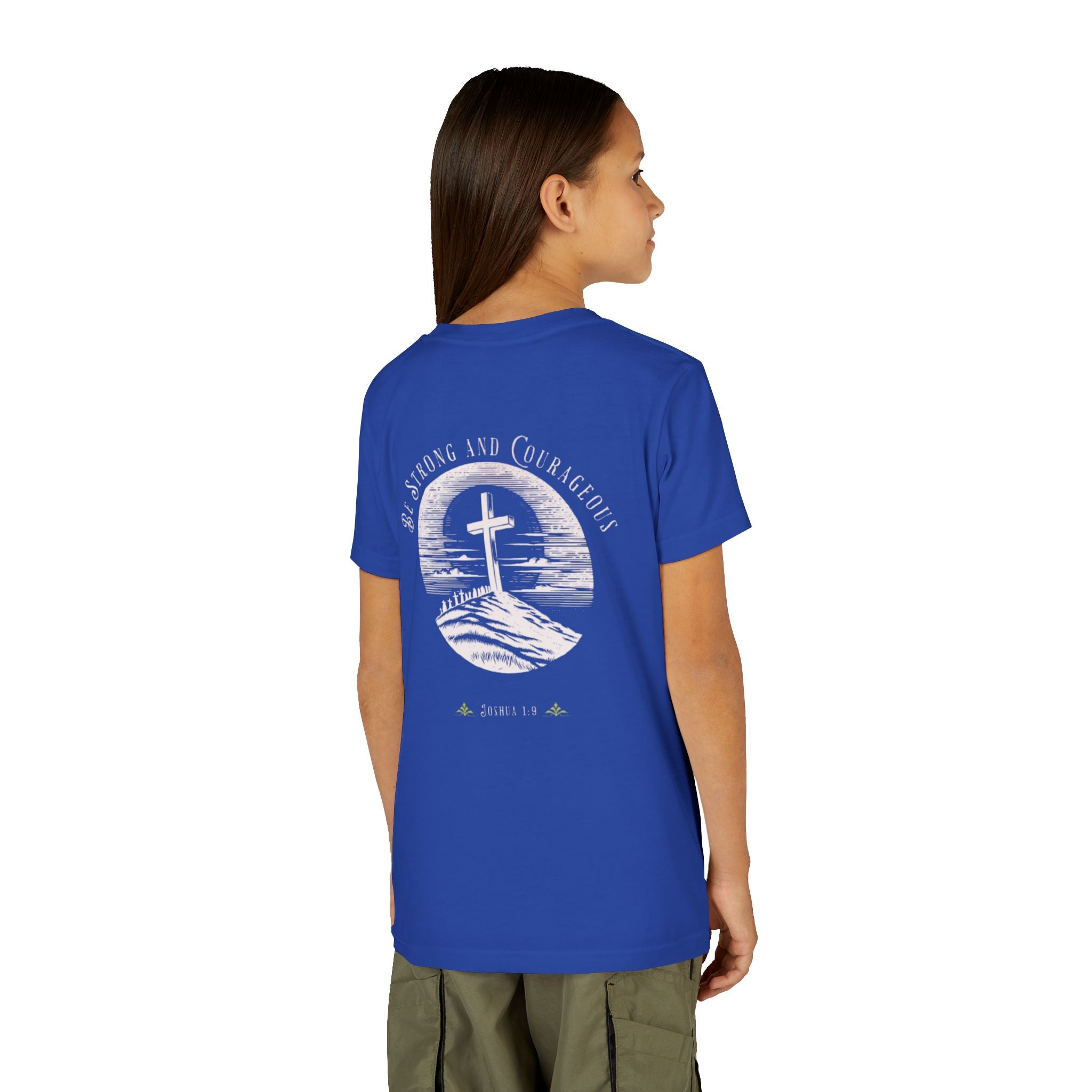 Youth Tee Be Strong and Courageous Faith T-Shirt