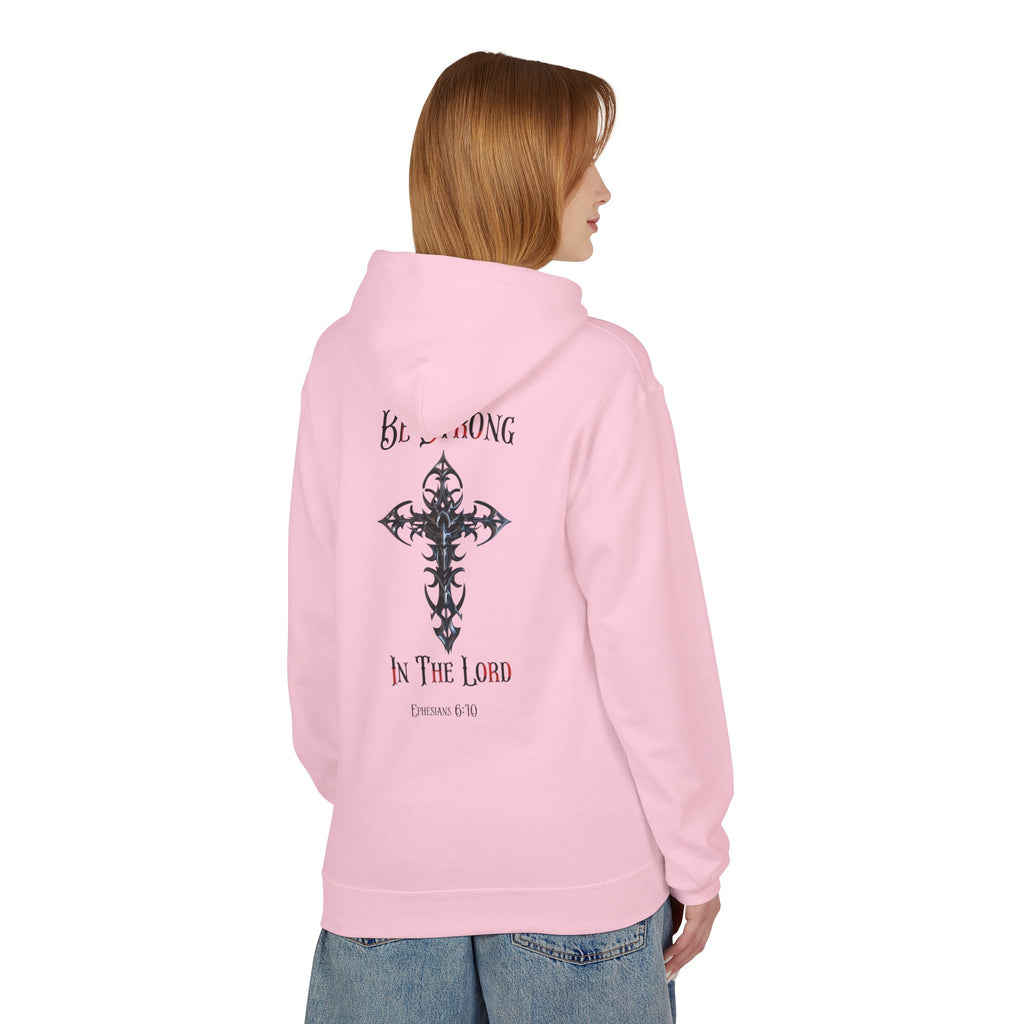 Christian Hoodie - Be Strong in the Lord Design