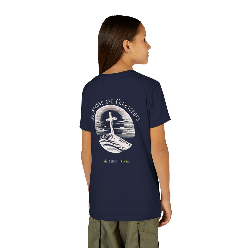 Youth Tee Be Strong and Courageous Faith T-Shirt