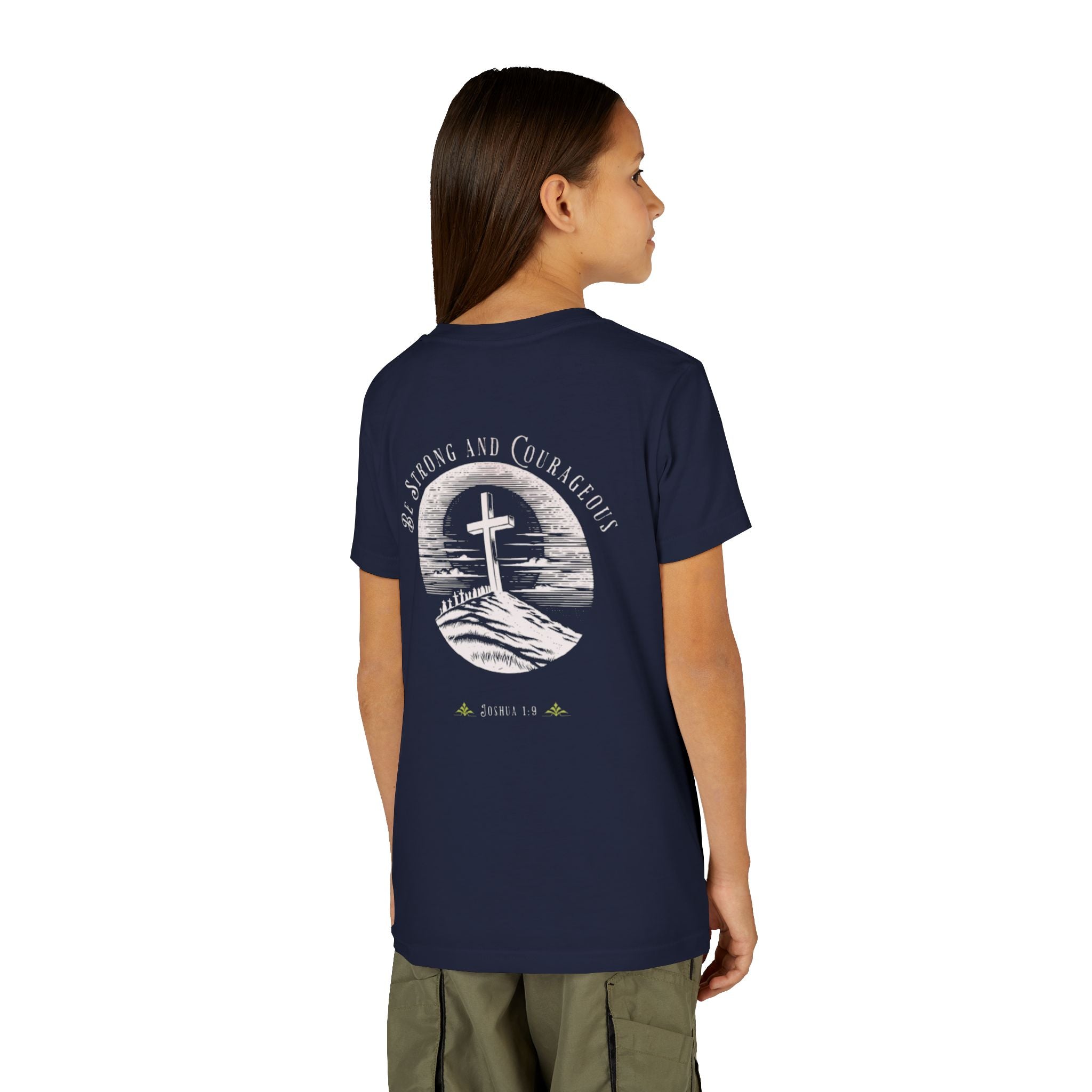 Youth Tee Be Strong and Courageous Faith T-Shirt