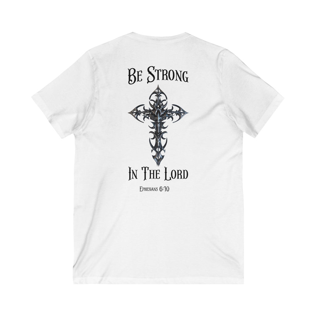 V-Neck Tee - Be Strong in the Lord