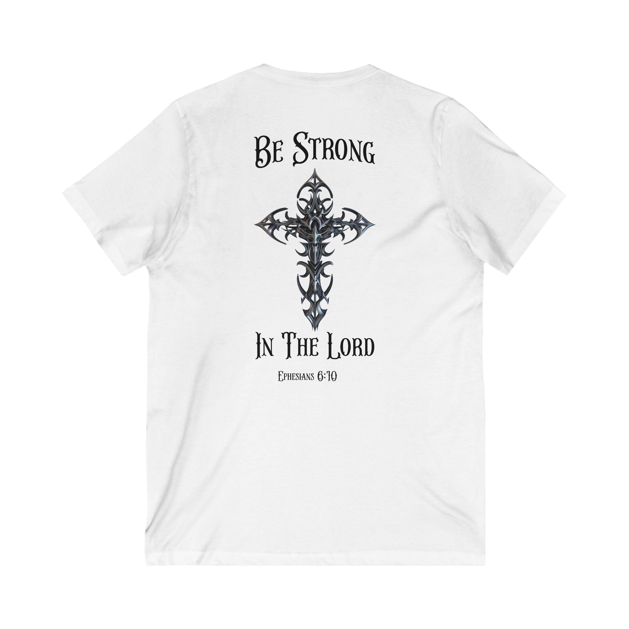 V-Neck Tee - Be Strong in the Lord