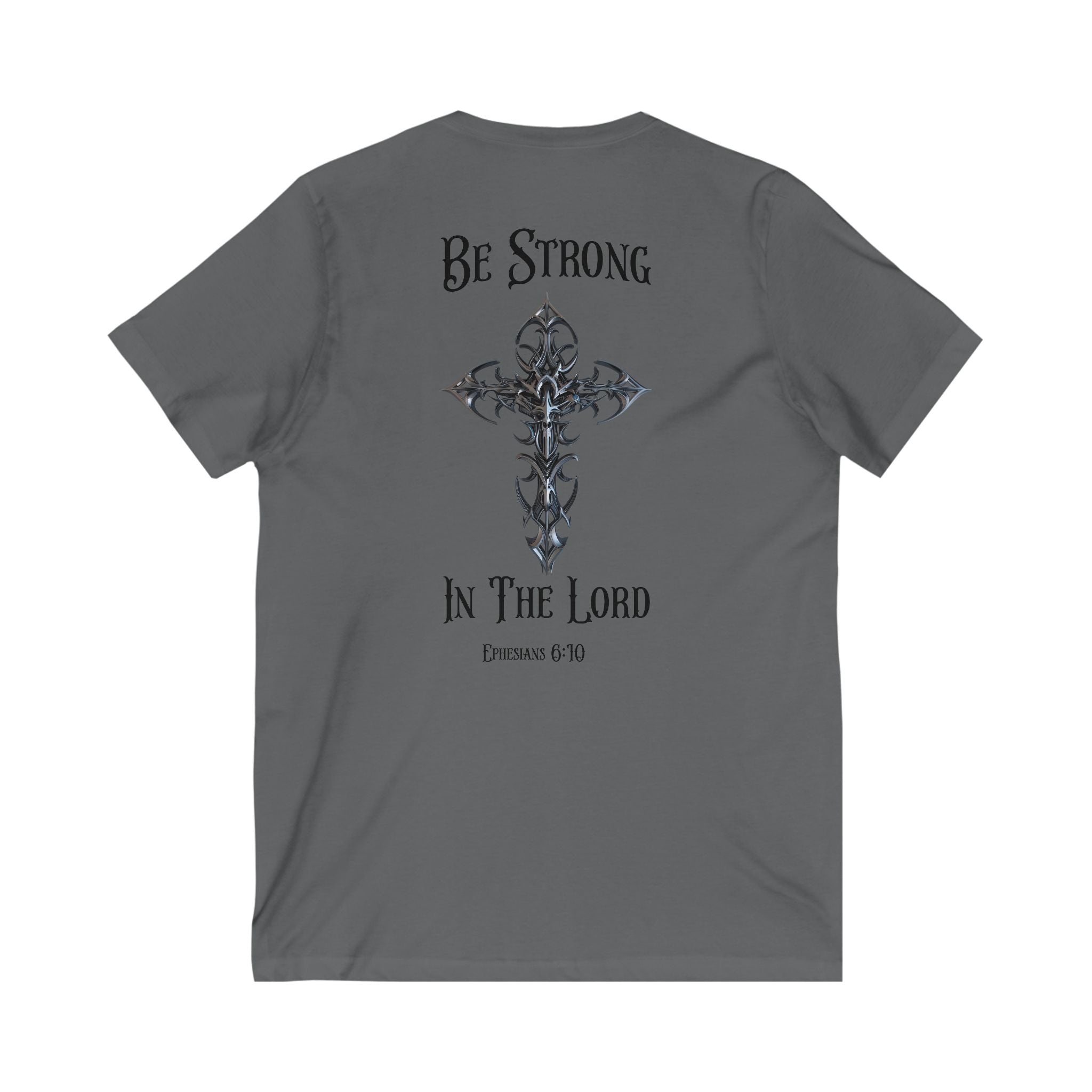 V-Neck Tee - Be Strong in the Lord