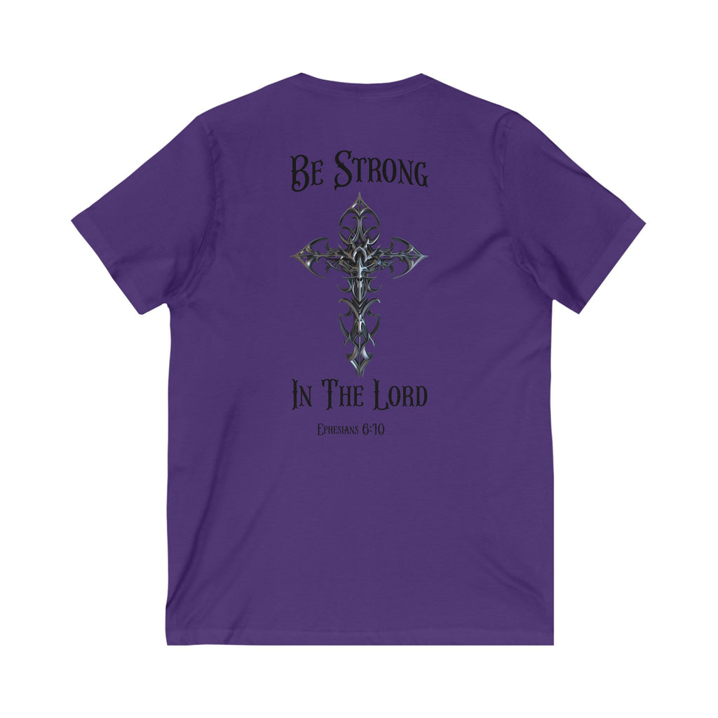 V-Neck Tee - Be Strong in the Lord