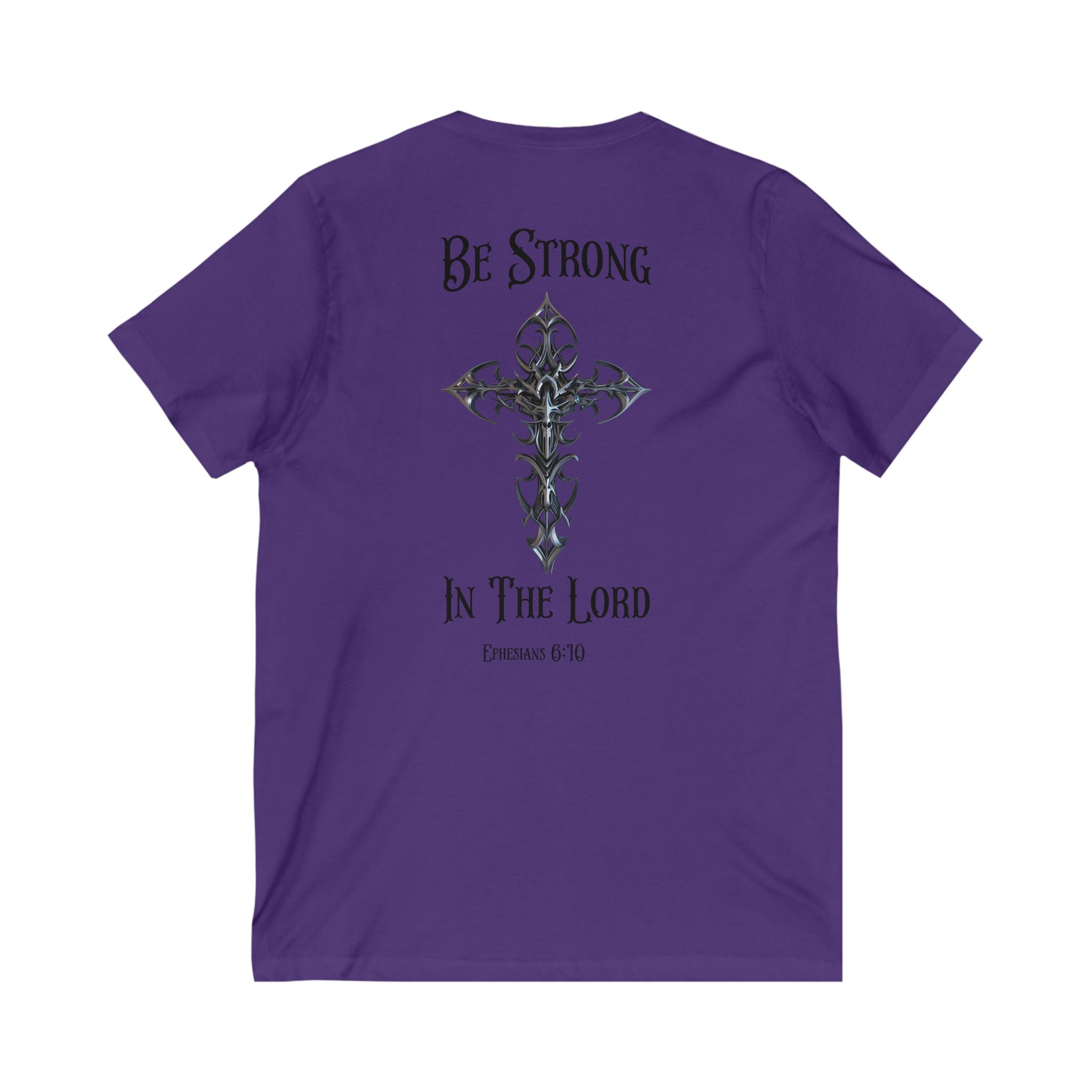 V-Neck Tee - Be Strong in the Lord