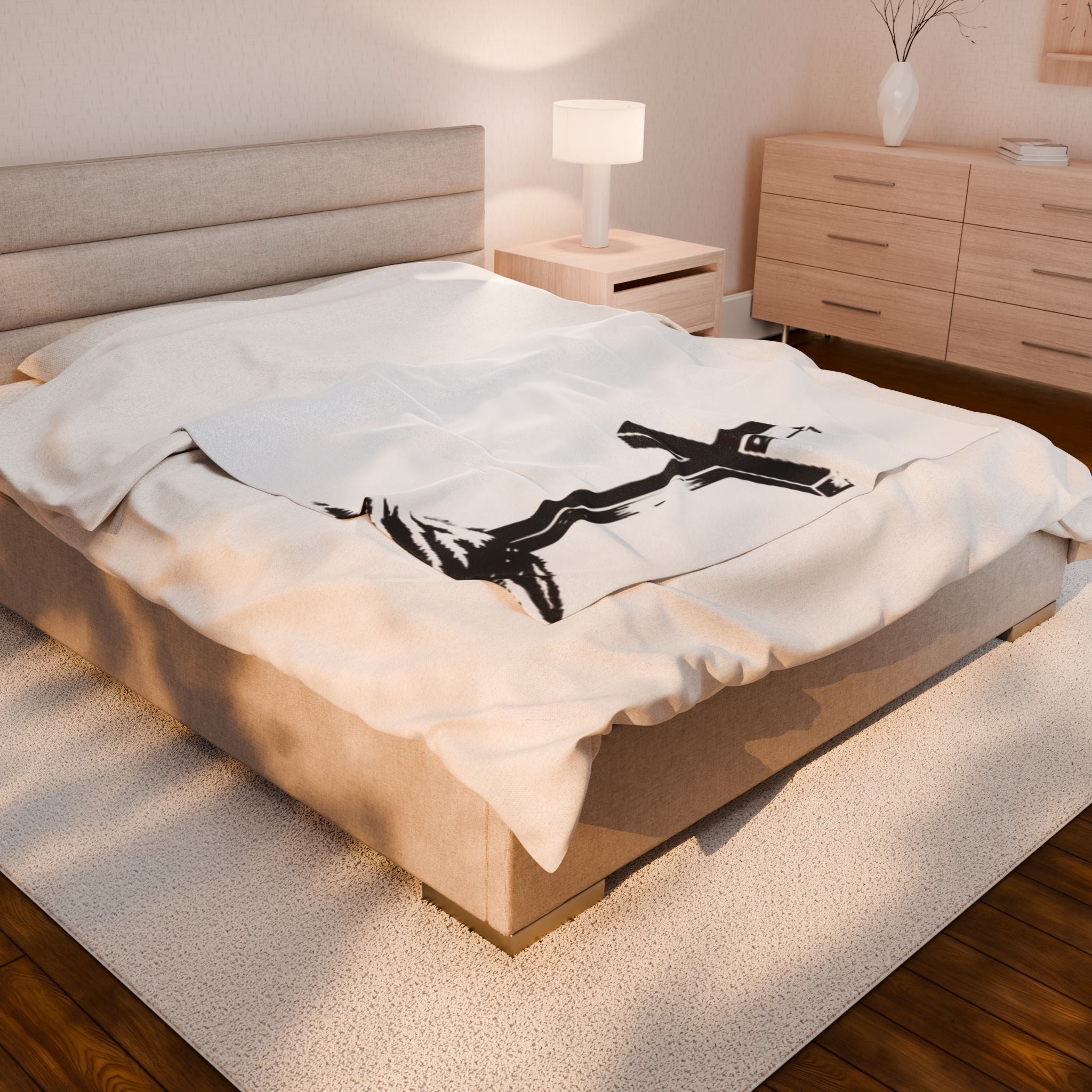 Cross Velveteen Plush Blanket