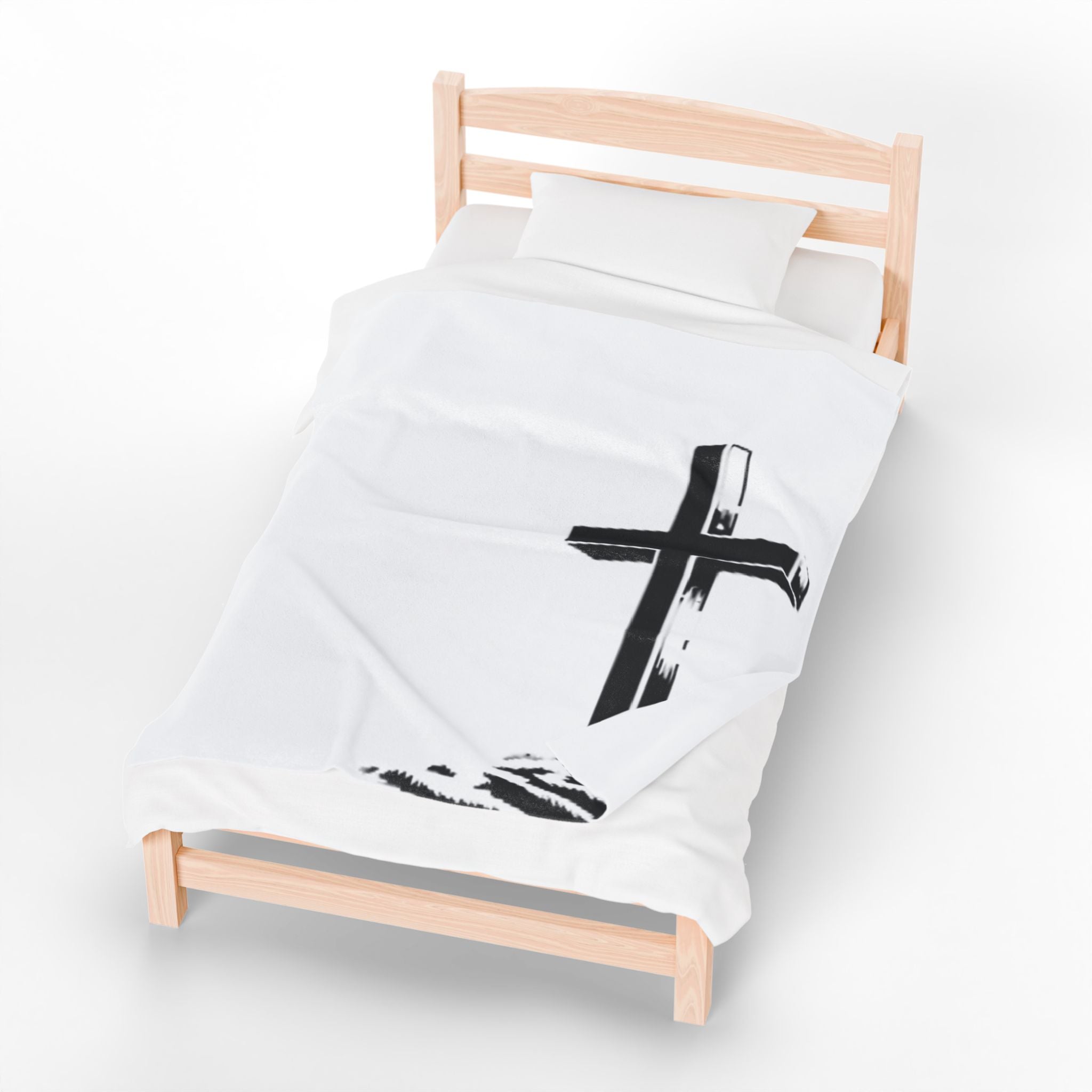 Cross Velveteen Plush Blanket