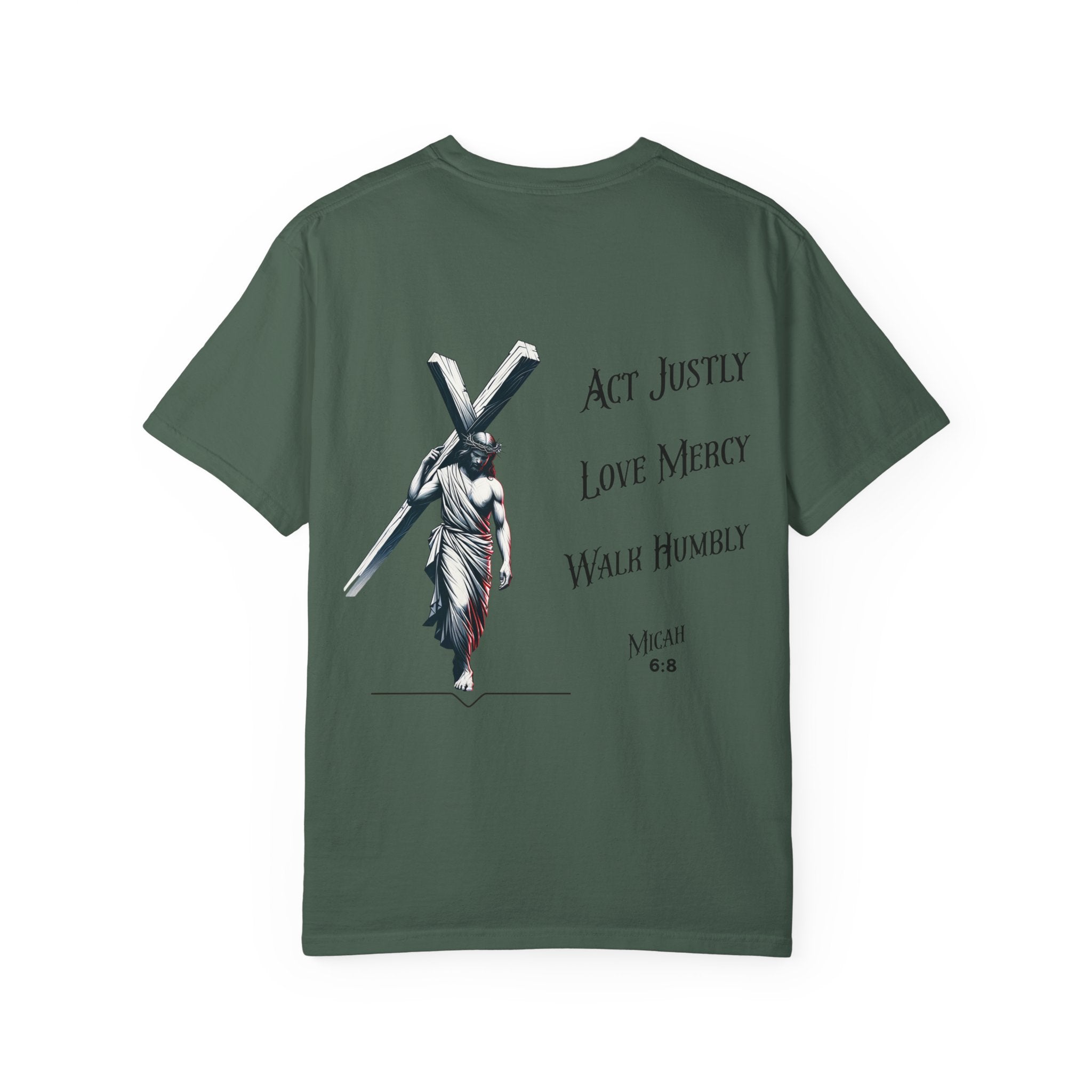 Men's Tee Scripture Verse Act Justly Love Mercy Walk Humbly