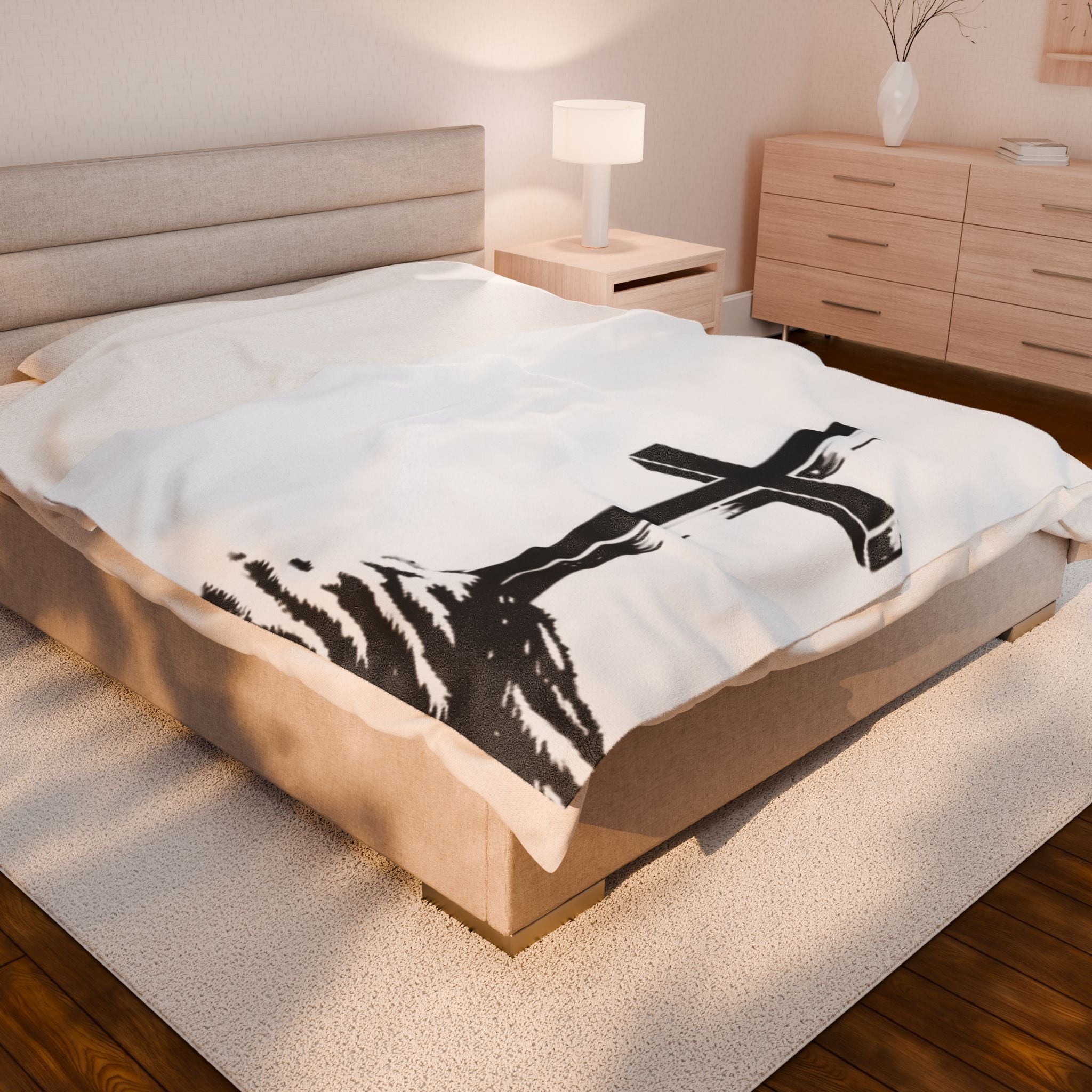 Cross Velveteen Plush Blanket