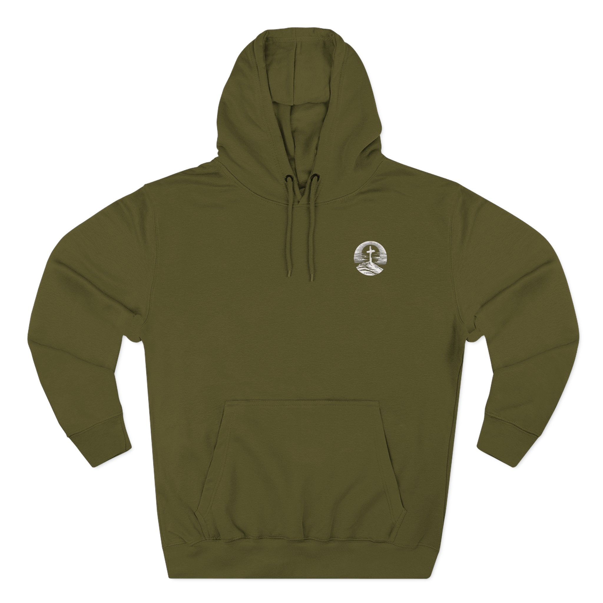 Men's Hoodie Be Strong and Courageous Three-Panel Fleece