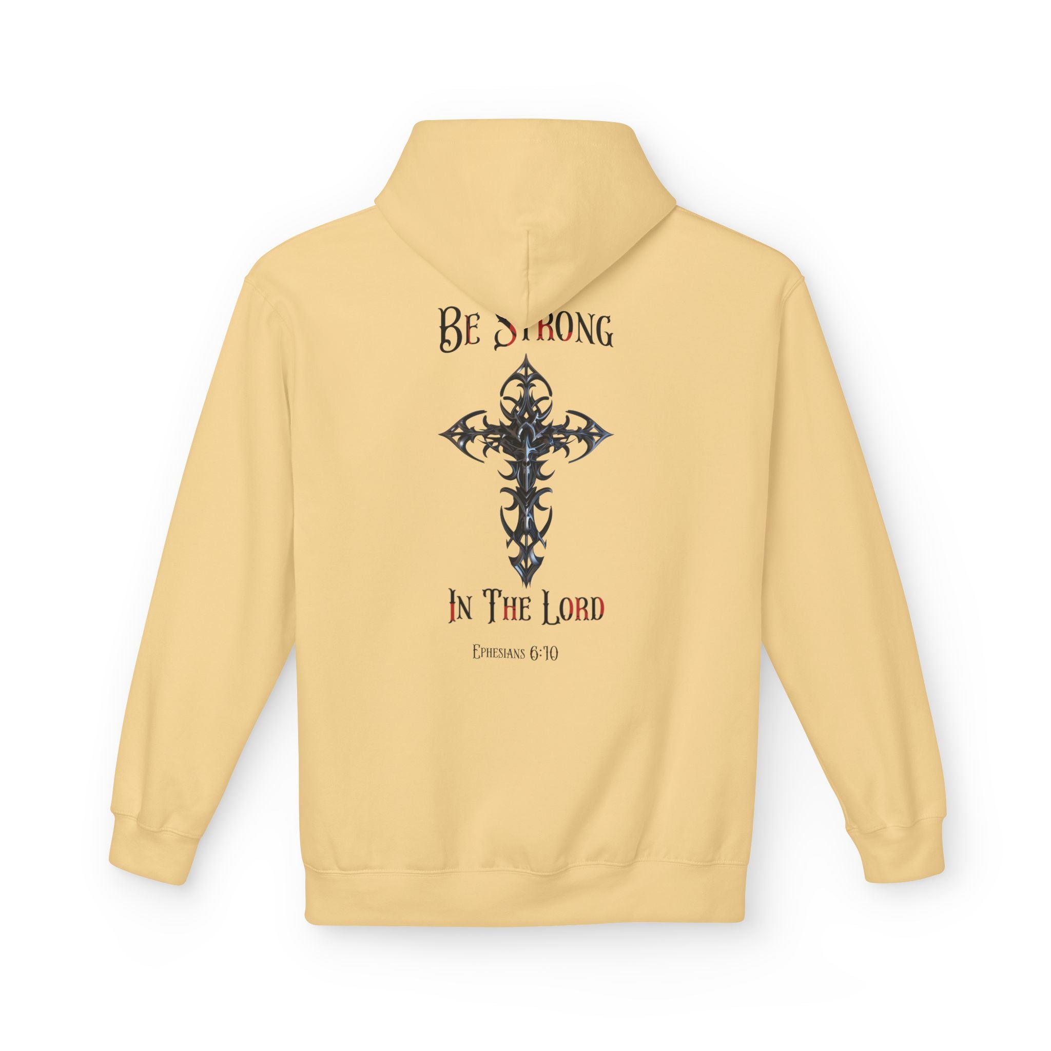 Christian Hoodie - Be Strong in the Lord Design