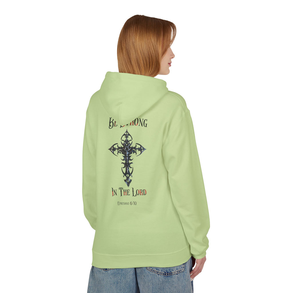 Christian Hoodie - Be Strong in the Lord Design