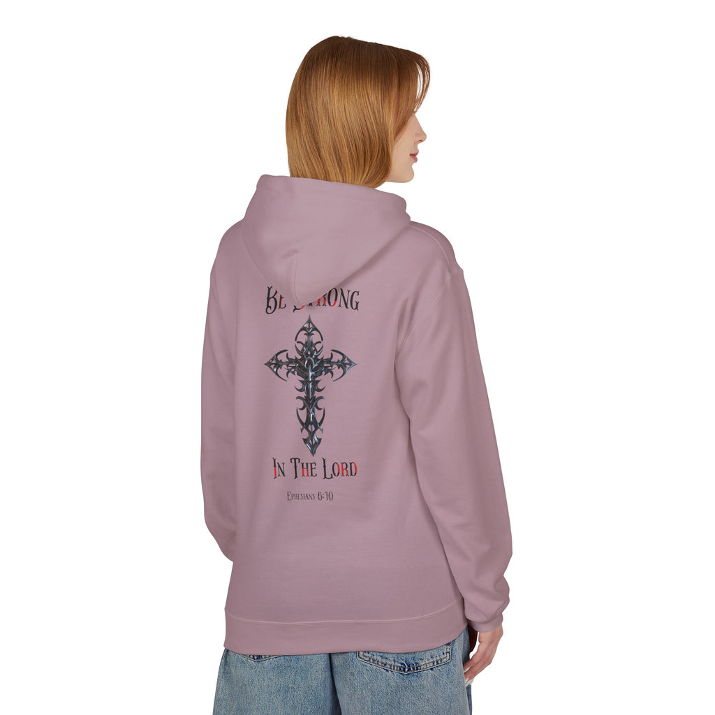 Christian Hoodie - Be Strong in the Lord Design