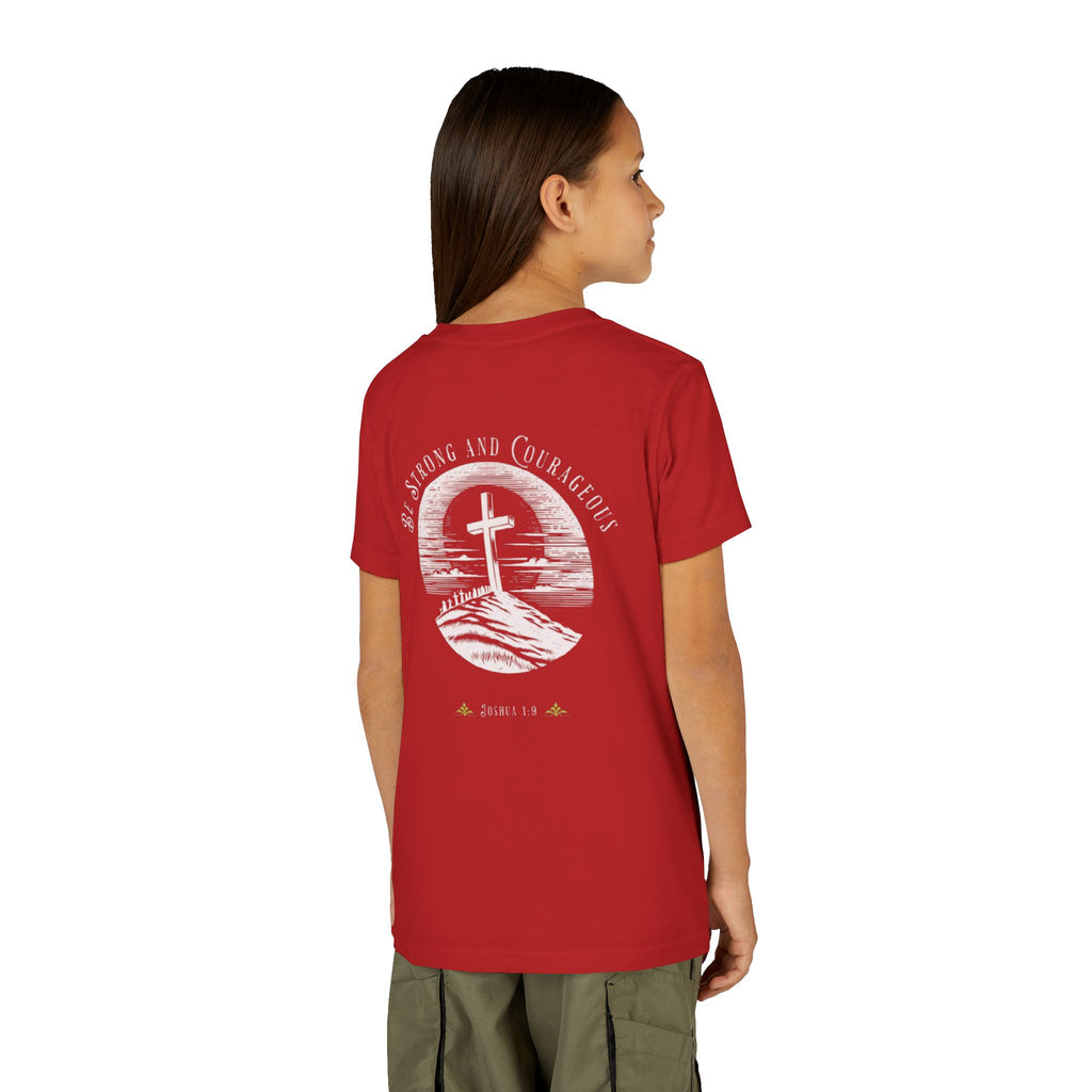 Youth Tee Be Strong and Courageous Faith T-Shirt