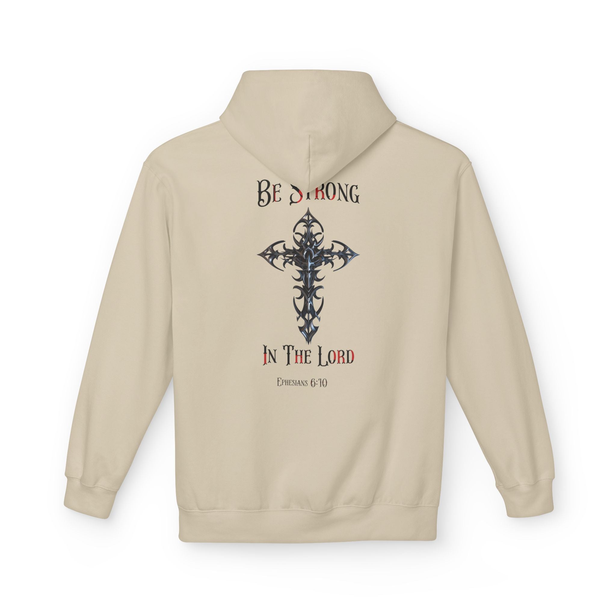 Christian Hoodie - Be Strong in the Lord Design